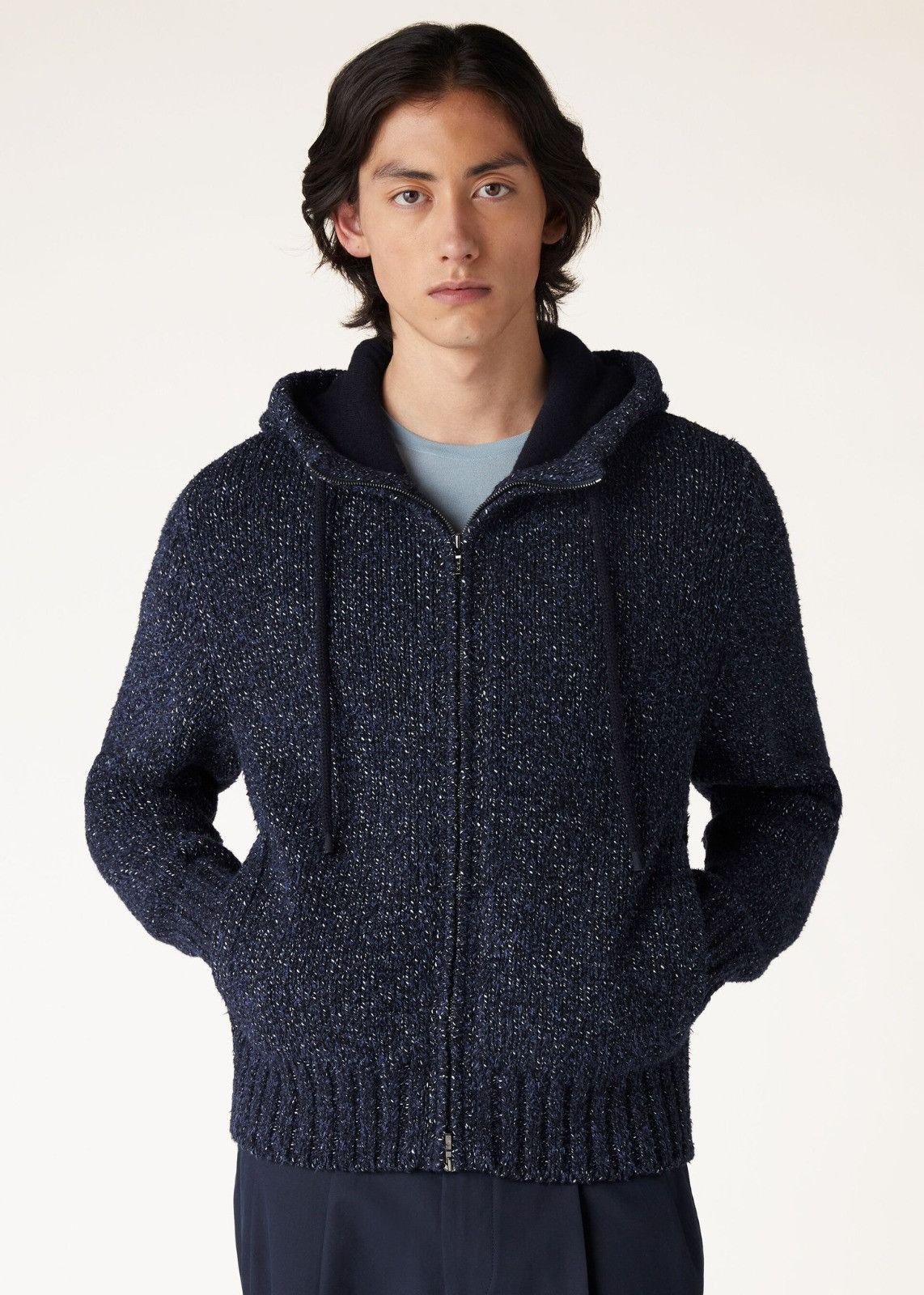 Loro Piana o1srvl11e0225 FAN7170 Hooded Bomber Jacket in Navy Blue Size US M / EU 48-50 / 2 - 4 Thumbnail