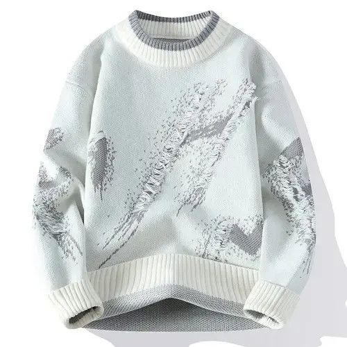 Japanese Brand × Vintage Street Ripped Knit Sweater Size US L / EU 52-54 / 3 - 1 Thumbnail