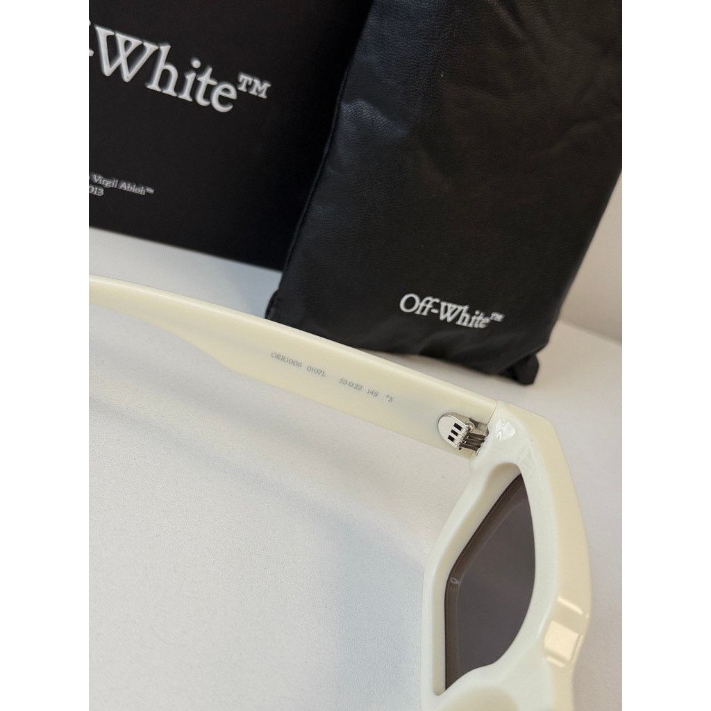 Off-White NEW Off White Virgil White Square Sunglasses Size ONE SIZE - 5 Thumbnail