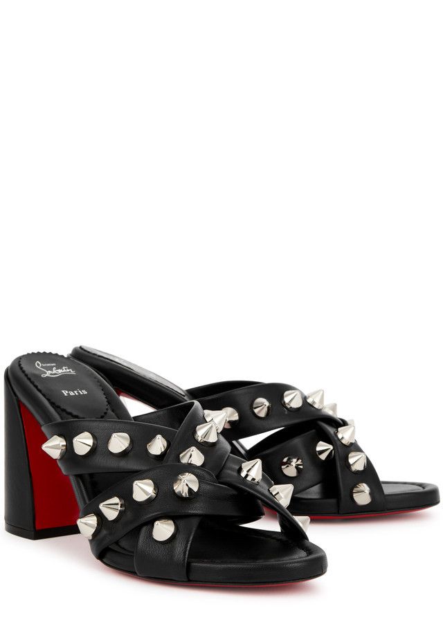Christian Louboutin o1s1wg110924 Spika Clump Pumps in Black Size US 10 / IT 40 - 2 Thumbnail