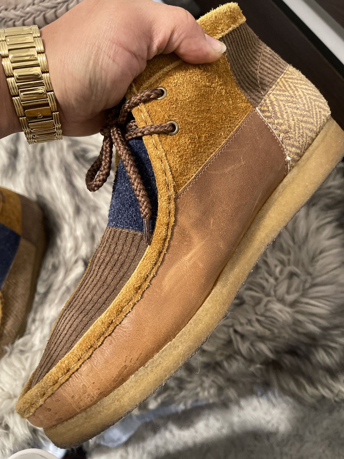 Bodega × Clarks Clarks ORIGINAL WALLABEE 2.0 ‘BODEGA HERITAGE PATCHWORK Size US 13 / EU 46 - 8 Thumbnail