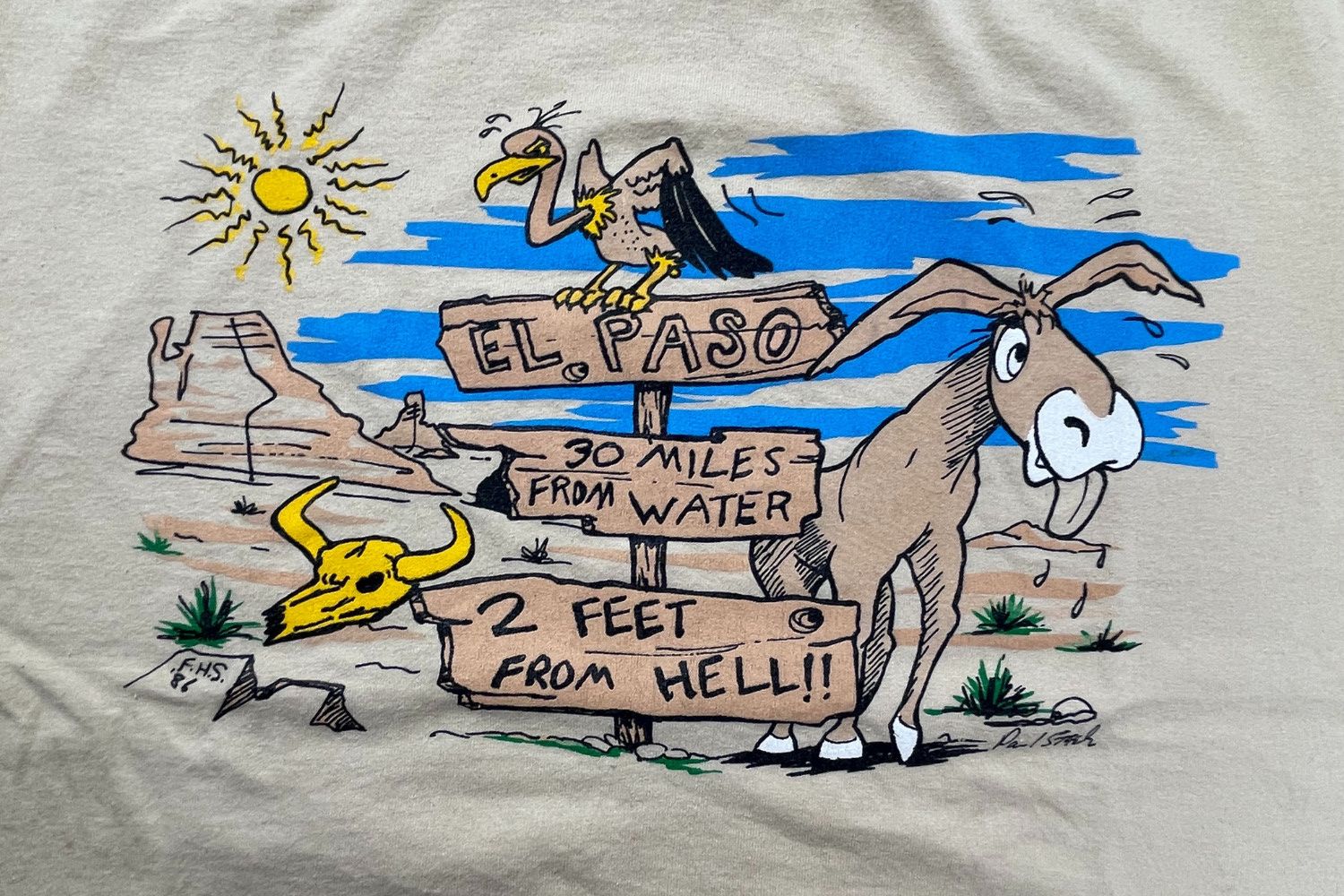 Vintage Ear90s Screen Stars"El Paso-2 Feet From Hell" Tee Size US L / EU 52-54 / 3 - 1 Thumbnail