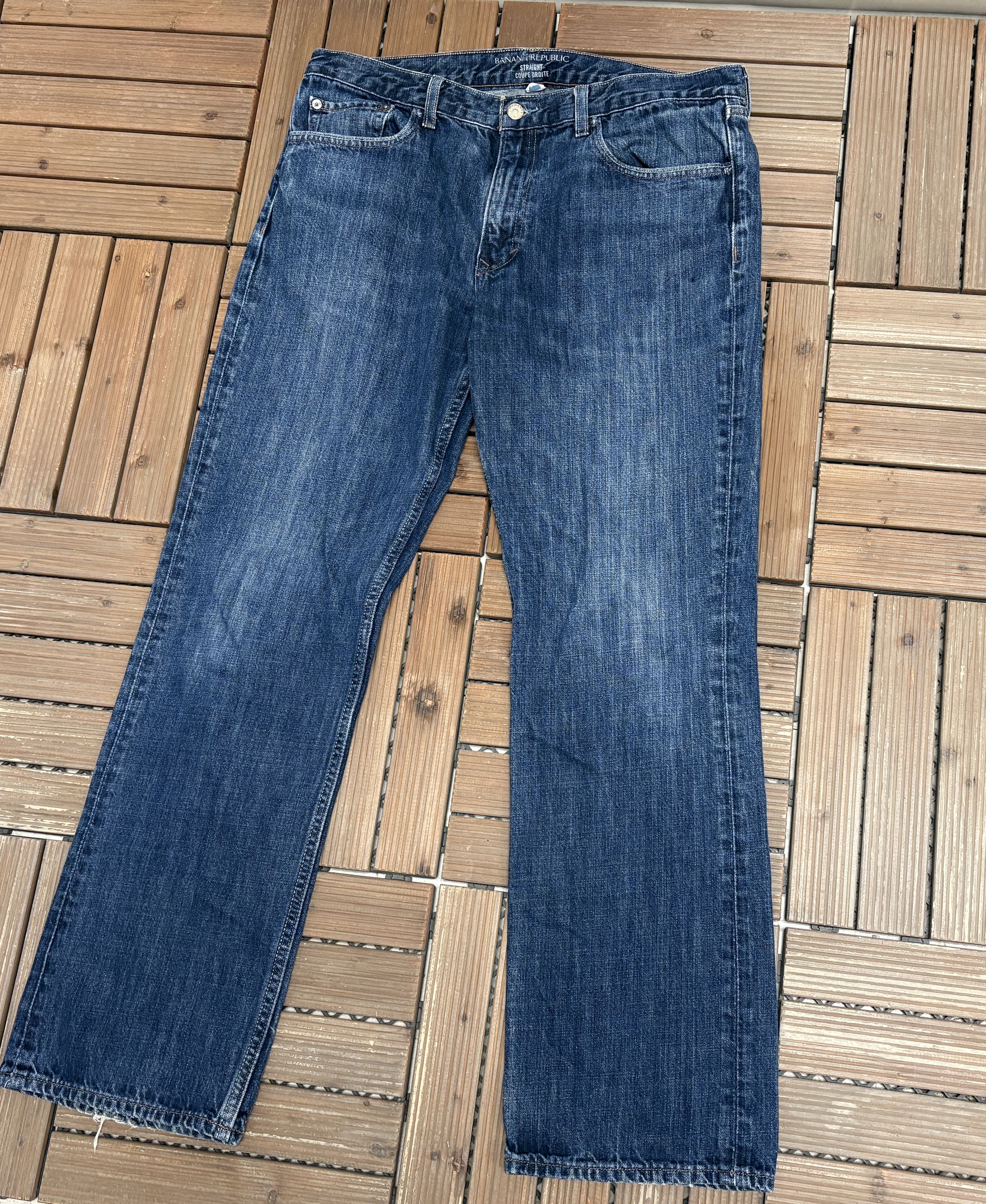 Banana Republic Banana Republic Straight Leg Vintage Blue Denim Jeans Size US 34 / EU 50 - 3 Thumbnail