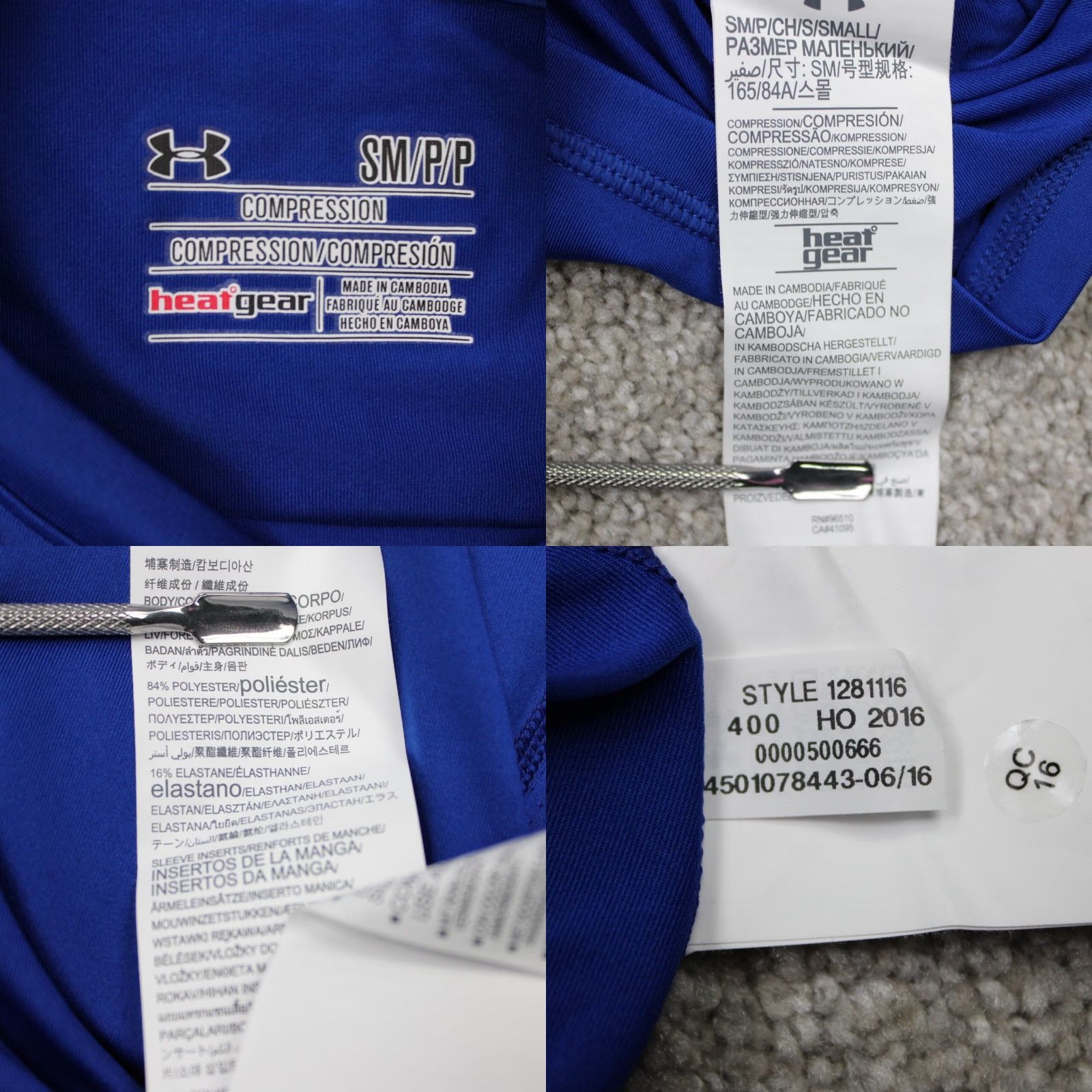 Under Armour Under Armour Shirt NWT Mens Small Blue UA Compression 3/4 Sleeve HeatGear L/S Size US S / EU 44-46 / 1 - 8 Thumbnail