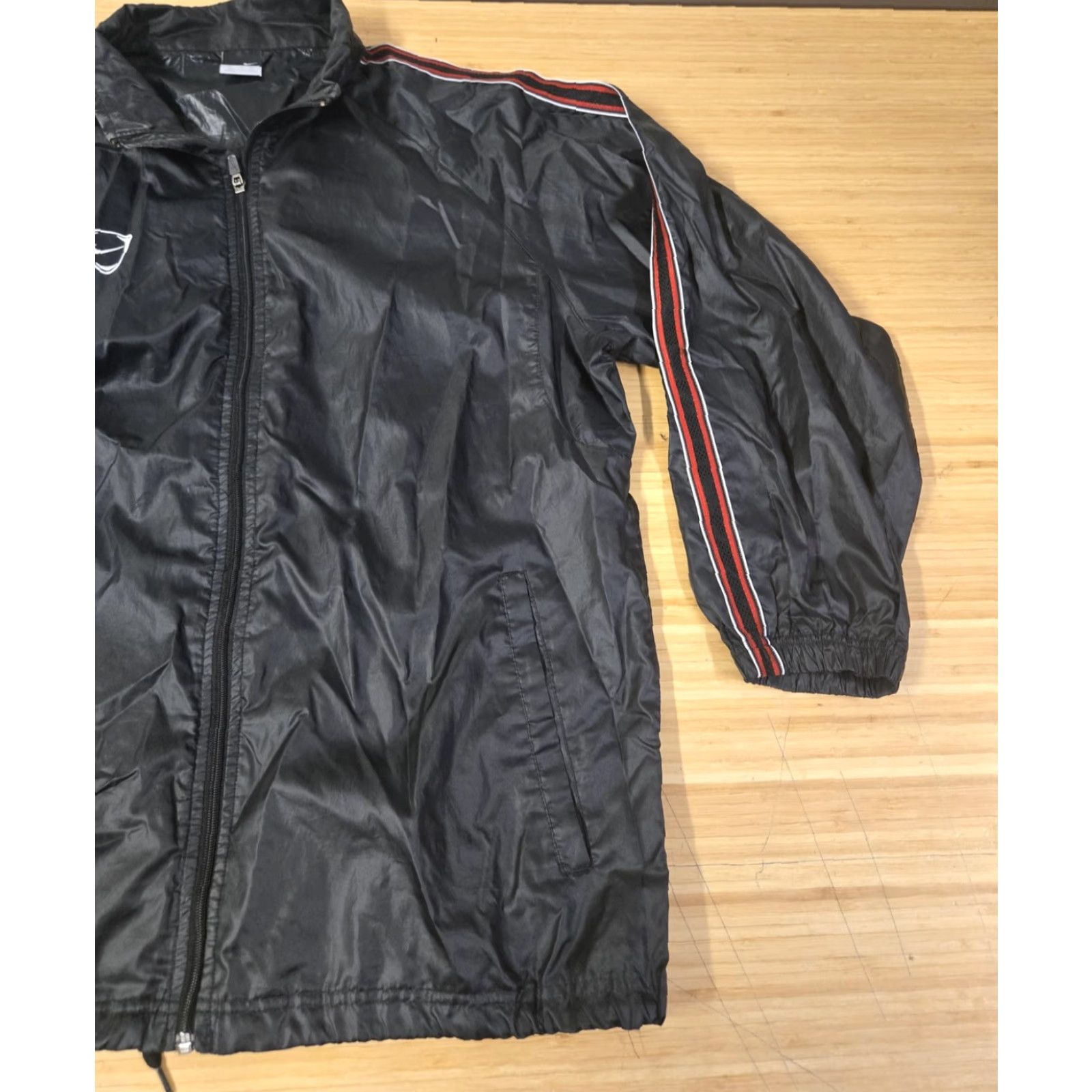 Nike Nike Jacket Mens XL Black Full Zip Windbreaker Track Stripe Sleeve Athletic Size US XL / EU 56 / 4 - 2 Thumbnail