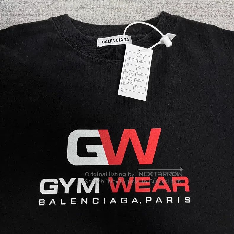 Balenciaga Balenciaga Home Black Gym Wear GW Short Sleeve Size US S / EU 44-46 / 1 - 2 Thumbnail