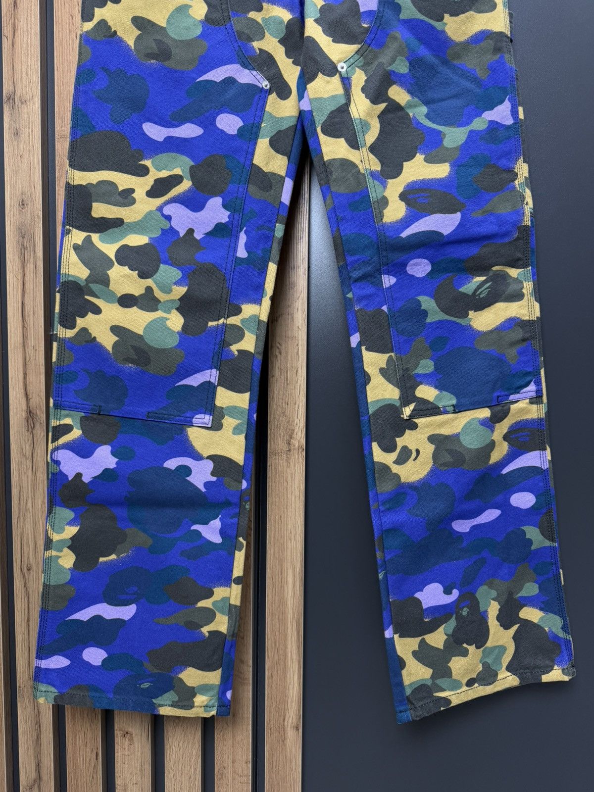 Bape Bape x Heron Preston Double Knee Camo Duck Painter Pants XS Size US 30 / EU 46 - 4 Thumbnail