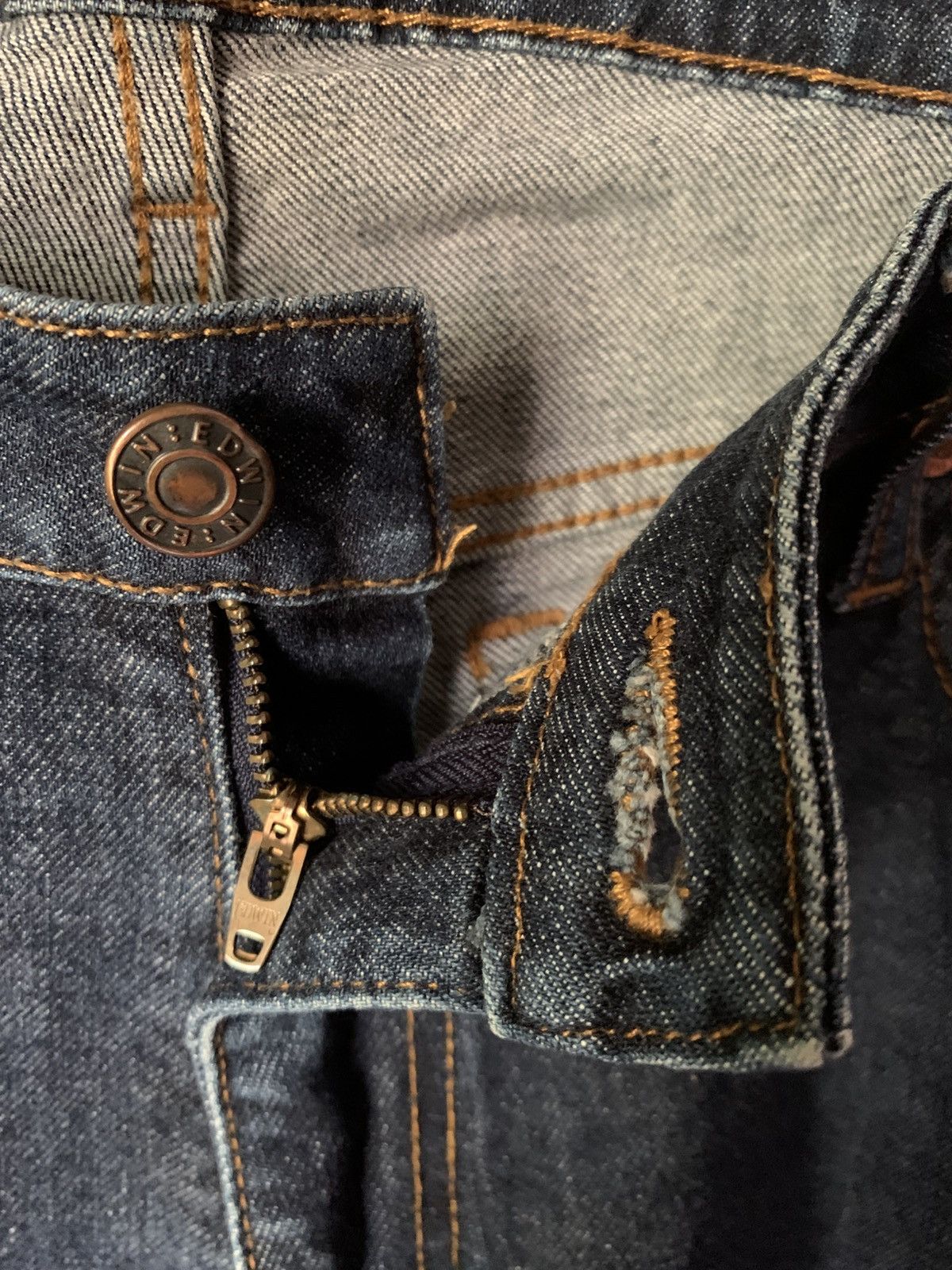 Edwin Y2K 503 Edwin straight cut 13oz denim jeans Size US 37 - 5 Thumbnail