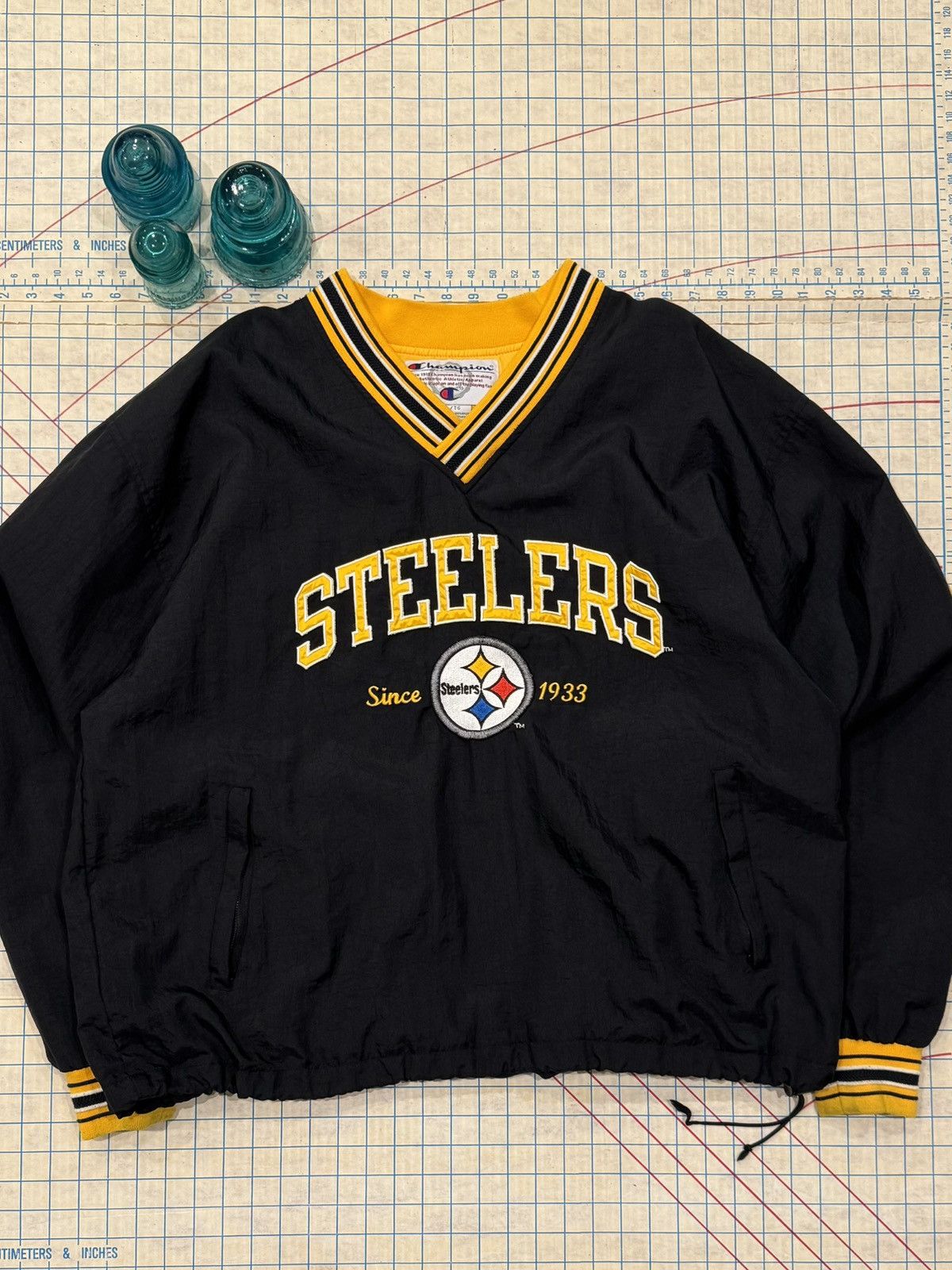Champion Champion Pittsburg Steelers Pull Over Jacket Men Size XL Blk Size US XL / EU 56 / 4 - 1 Thumbnail