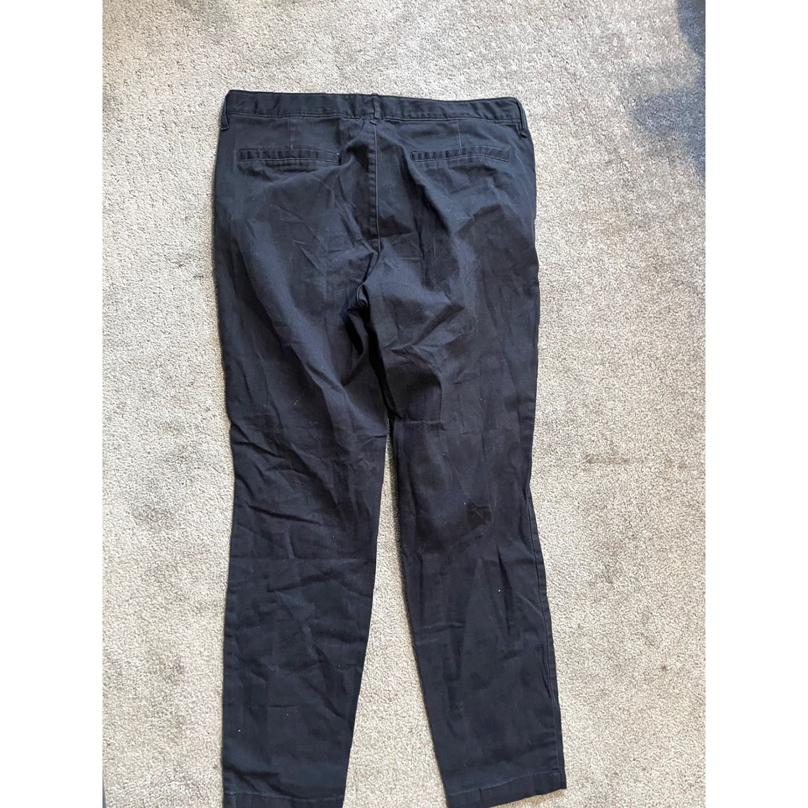 Old Navy Old Navy Women Black Skinny Stretch Rise Pants Size 8 Pockets Slim Chino Flat Front Cotton Blend Black Womens Pants 8 Size 30" / US 8 / IT 44 - 3 Thumbnail