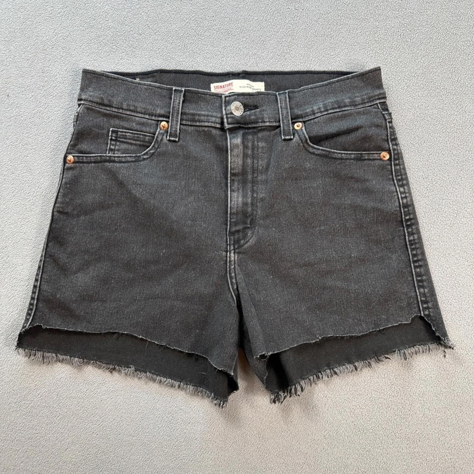 Other Signature by Levi Strauss & Co Denim Shorts Womens 25 Black Size 25" / US 0 / IT 36 - 1 Thumbnail