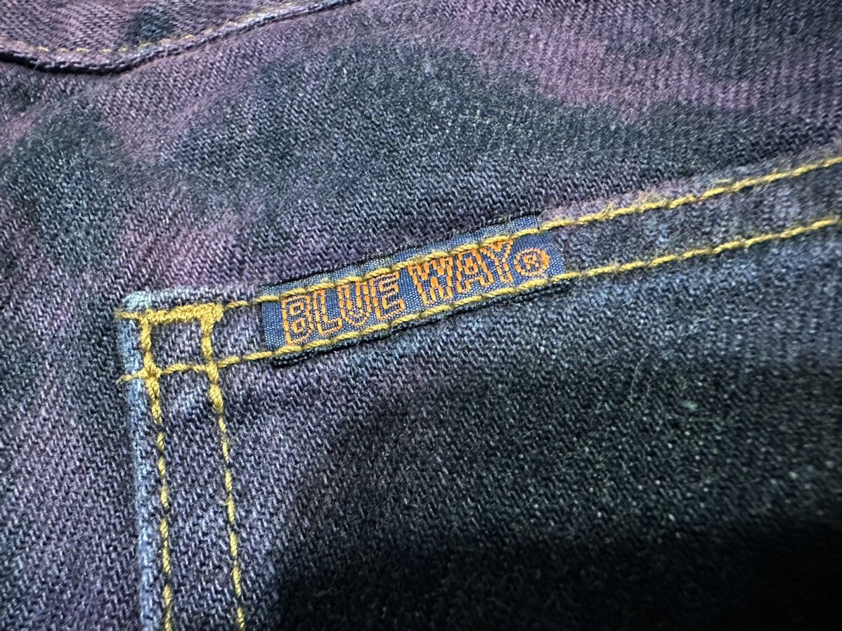 Japanese Brand 🔥Y2K Vintage Blue Way Flared Denim Bootcut Acid Purple Size US 29 - 10 Thumbnail