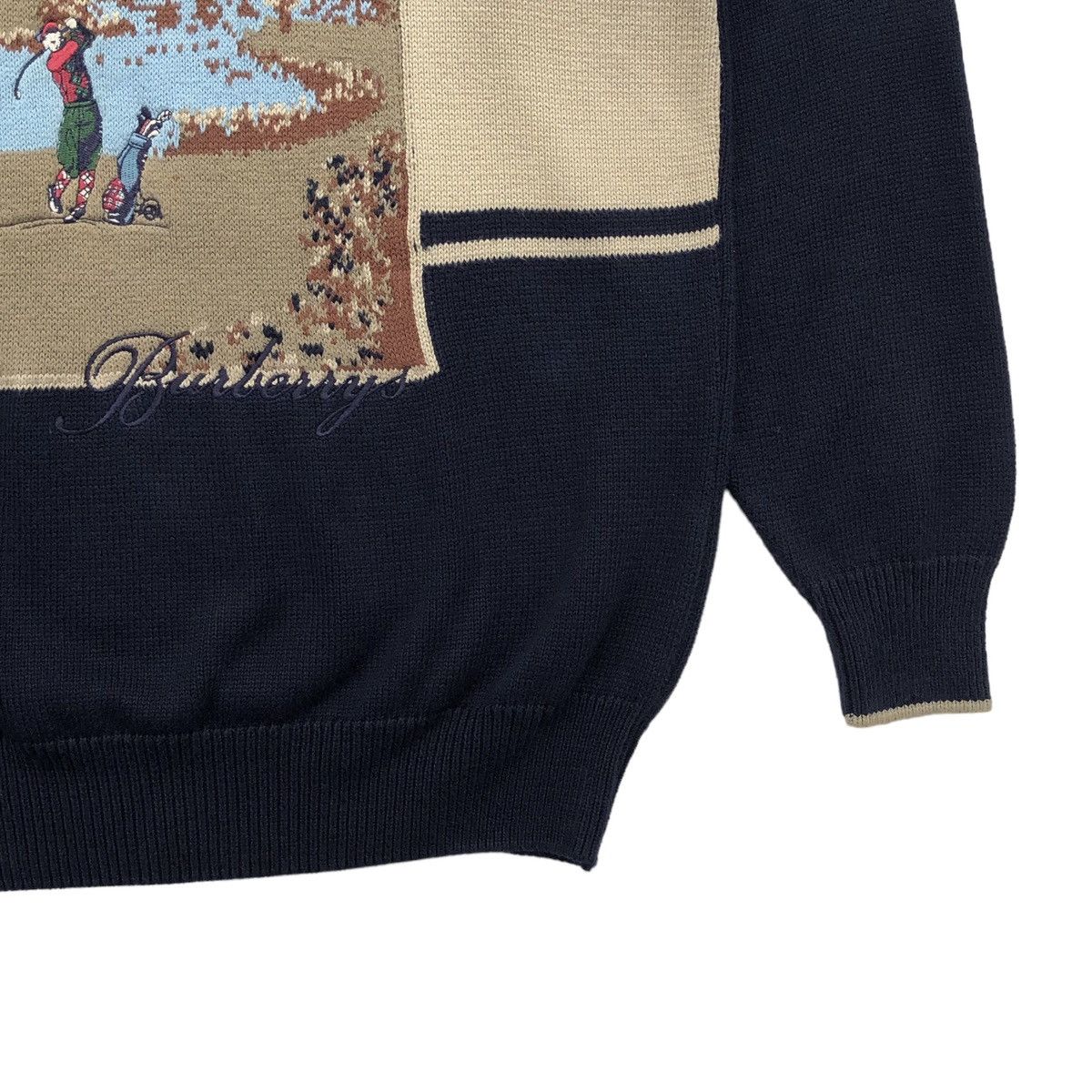 Burberry Vintage Burberrys Golf Logo Knitted Sweater Made in England Size US M / EU 48-50 / 2 - 14 Thumbnail