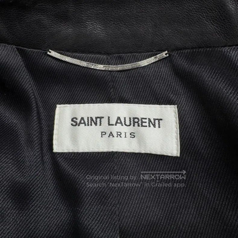 Saint Laurent Paris Saint Laurent Paris Logo stud leather biker jacket Size US M / EU 48-50 / 2 - 2 Thumbnail