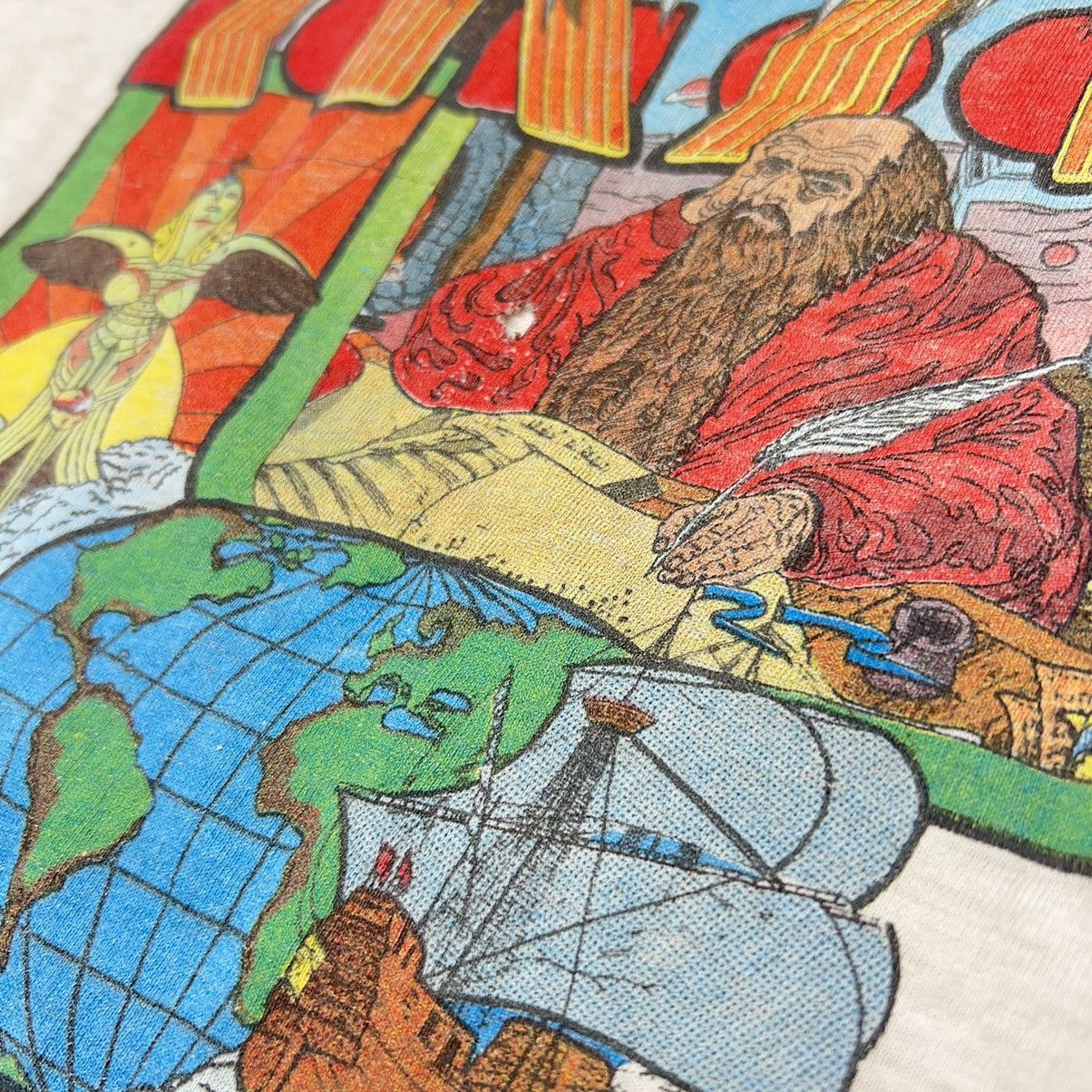Band Tees × Vintage VTG Kansas World Tour Tee Shirt White Purple Retro 1978 Size US S / EU 44-46 / 1 - 4 Thumbnail