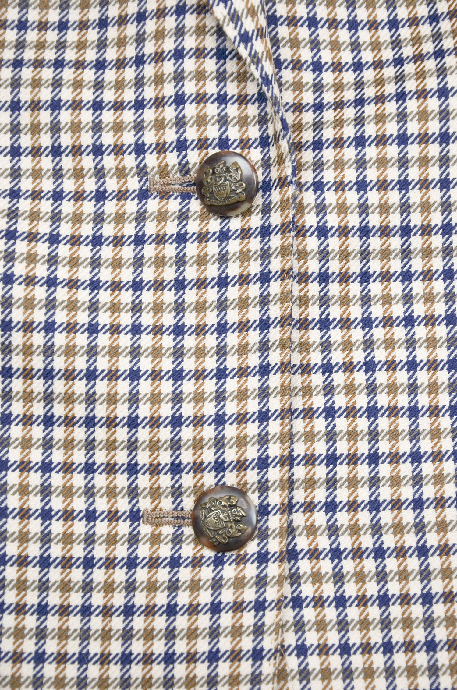 Aquascutum AQUASCUTUM Plaid Beige Wool Two-Button Suit - US8 Size M / US 6-8 / IT 42-44 - 9 Thumbnail