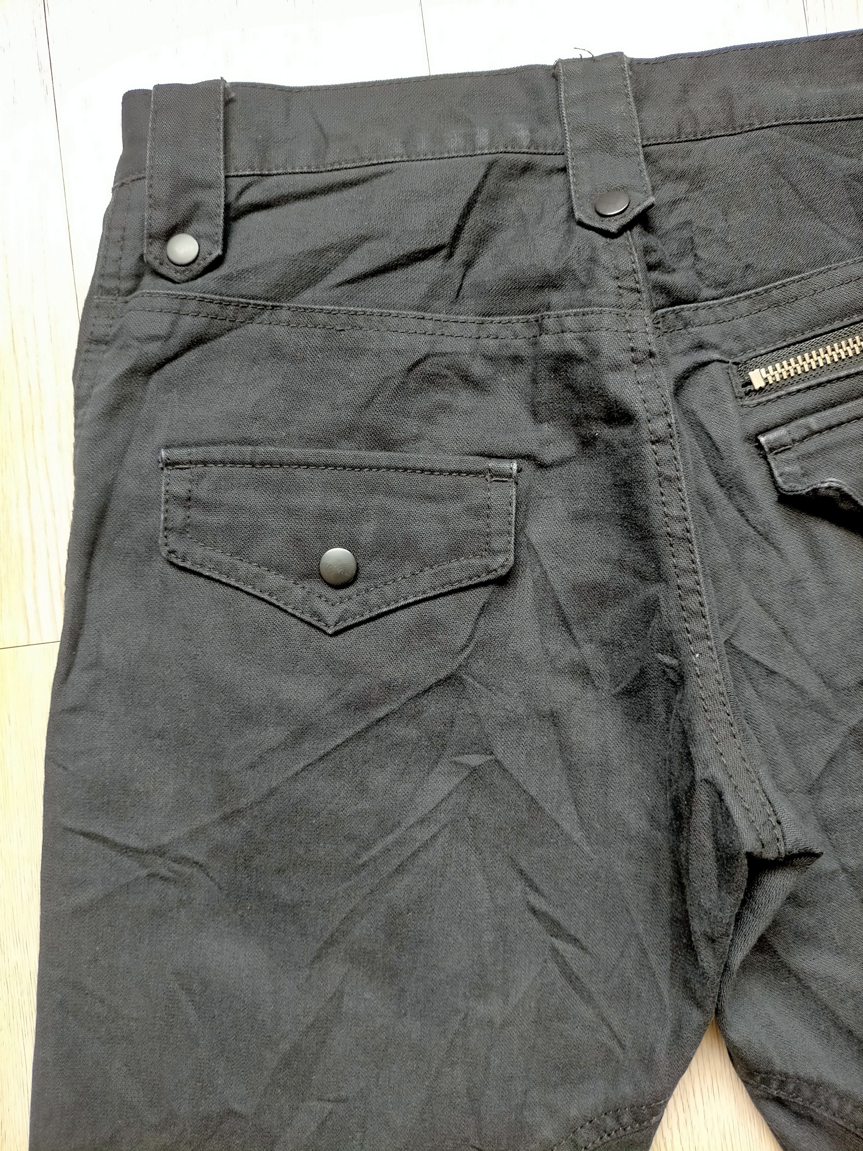 Tete Homme Tete Homme Flare Jeans Bondage Punk Style Black Denim Size US 30 / EU 46 - 13 Thumbnail