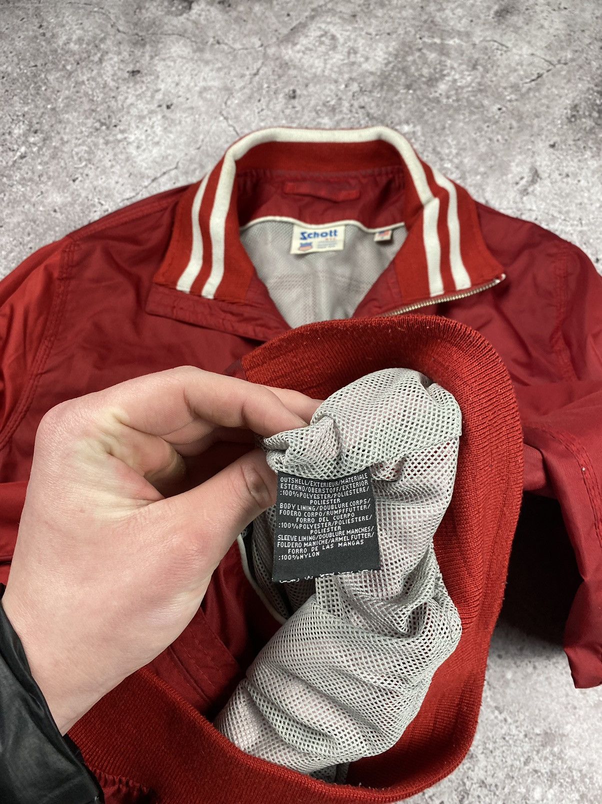 Schott × Vintage Vintage Schott Nylon Bomber Jacket Streetwear Military Rare Size US S / EU 44-46 / 1 - 9 Thumbnail
