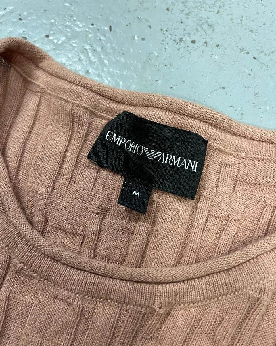 Emporio Armani AW2021 Emporio Armani Pink Textured Sweater Size S / US 4 / IT 40 - 8 Thumbnail