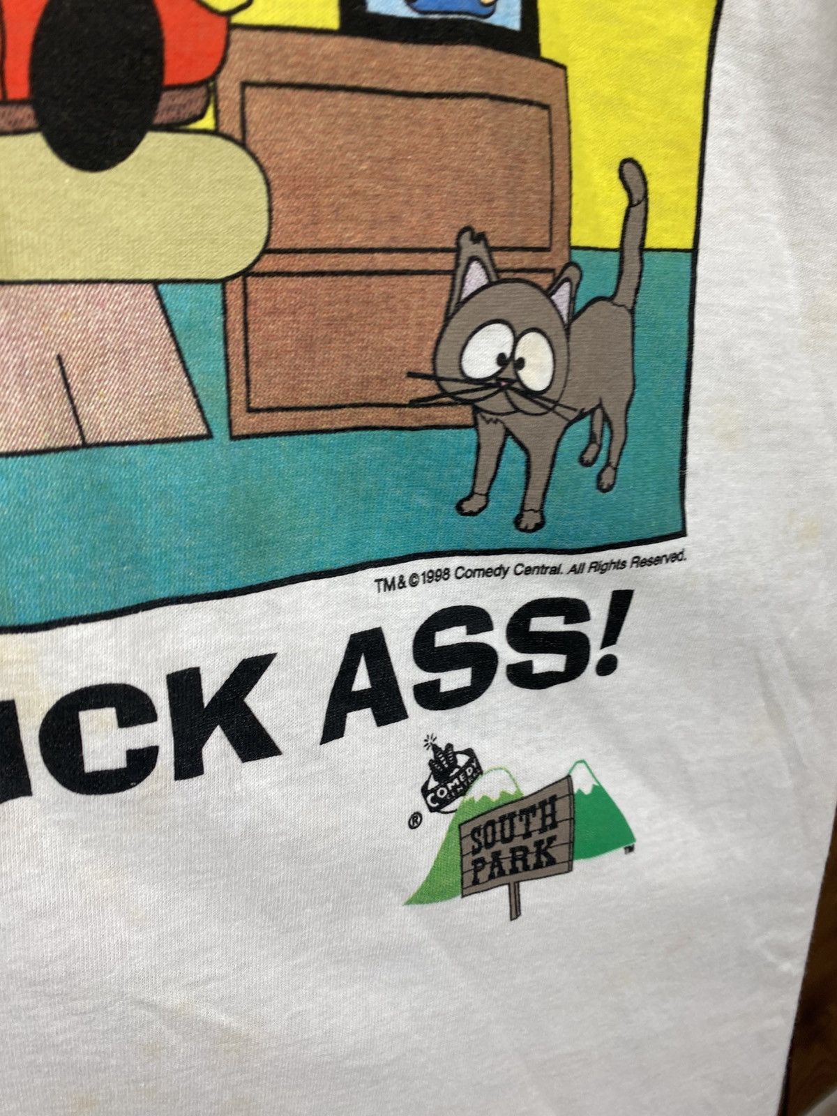 Vintage 🛏️Vintage 1998 T-Shirt South Park CARTOONS KICK ASS! VTG Tee Size US M / EU 48-50 / 2 - 3 Thumbnail