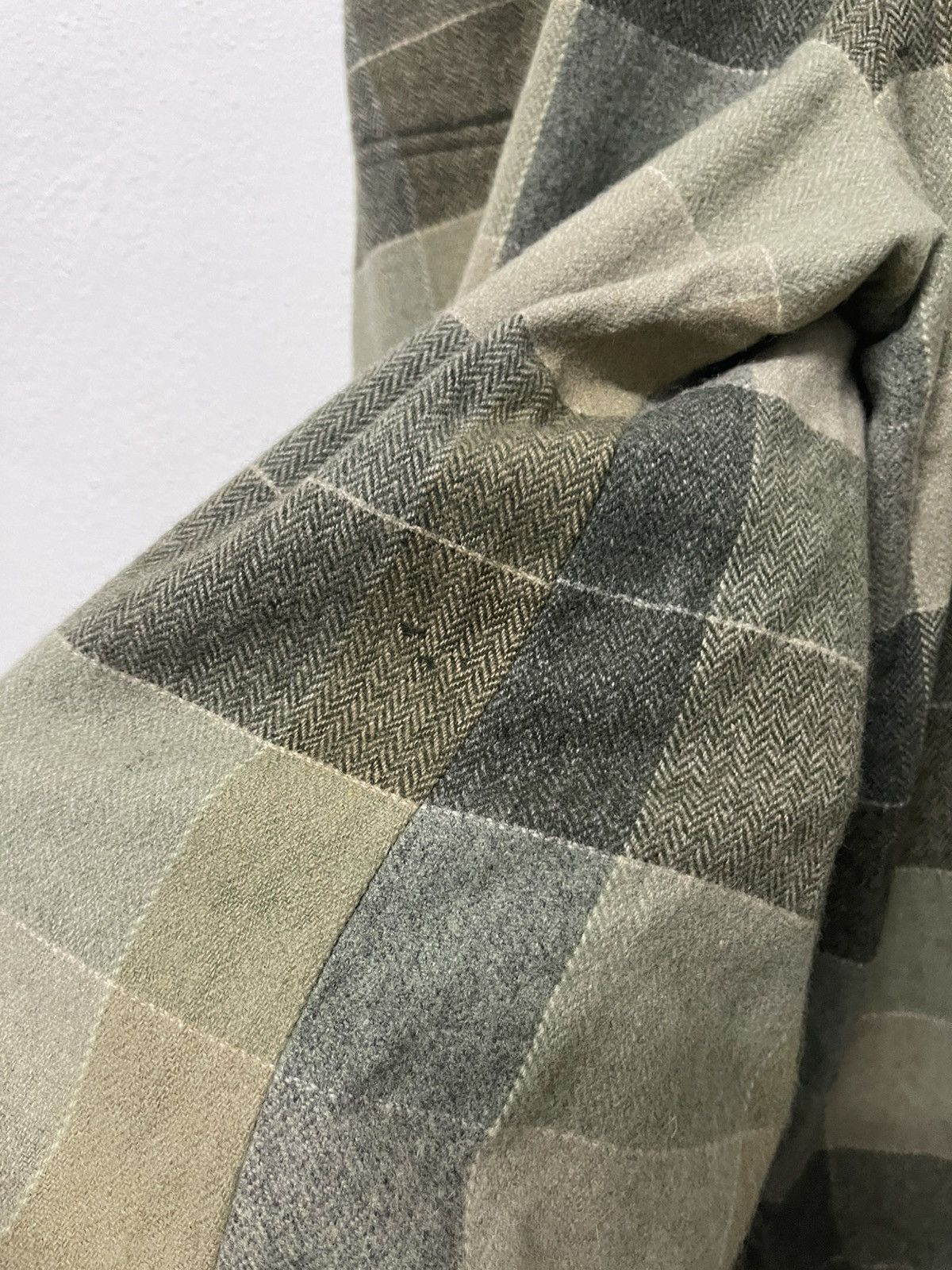 Comme des Garcons 80s COMME DES GARCONS TARTAN CHECKED OPEN LEG WOOL PANT Size 22" - 9 Thumbnail