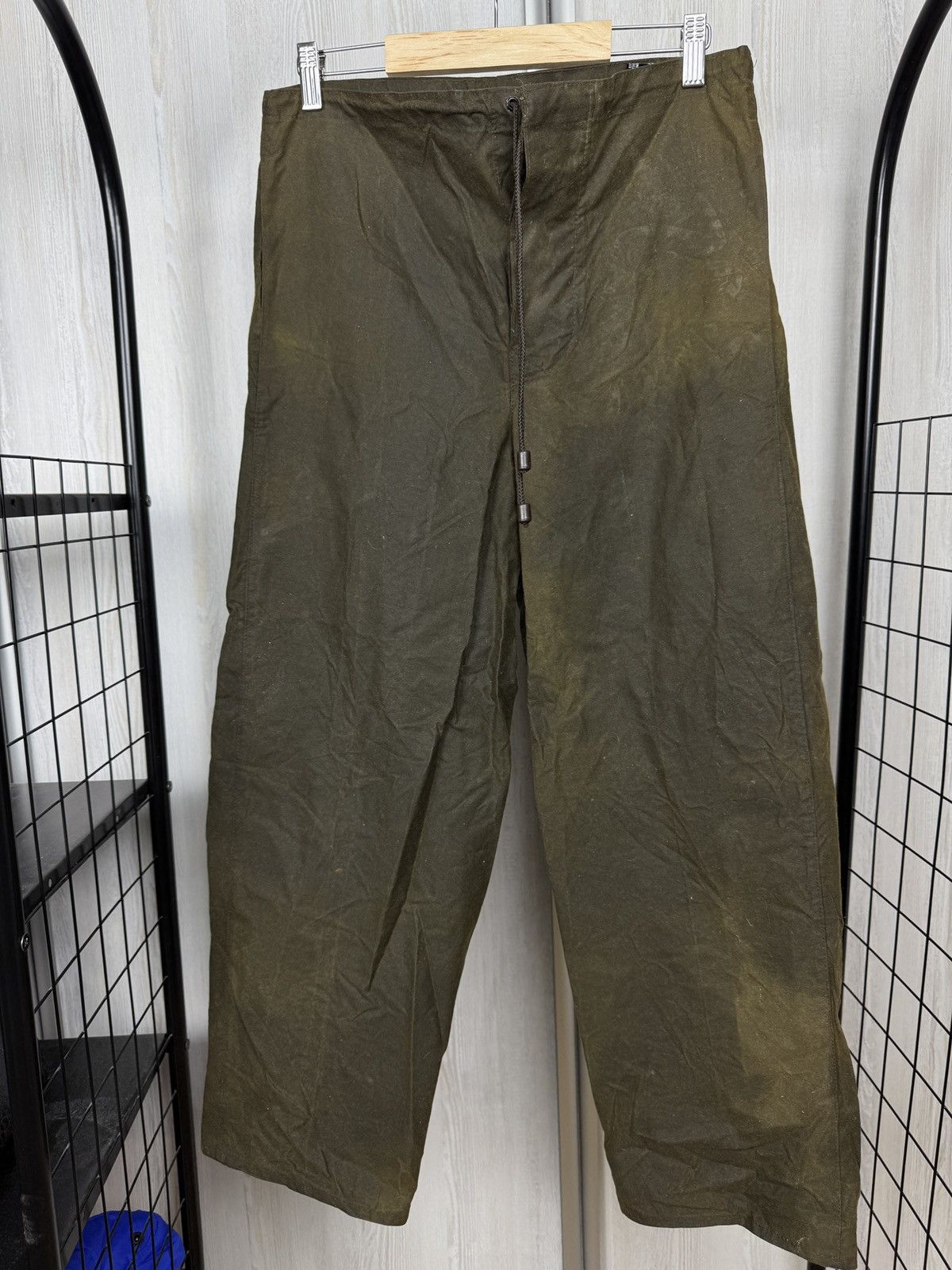 Barbour Barbour made in England khaki green vintage waxed pants XS Size US 30 / EU 46 - 2 Thumbnail