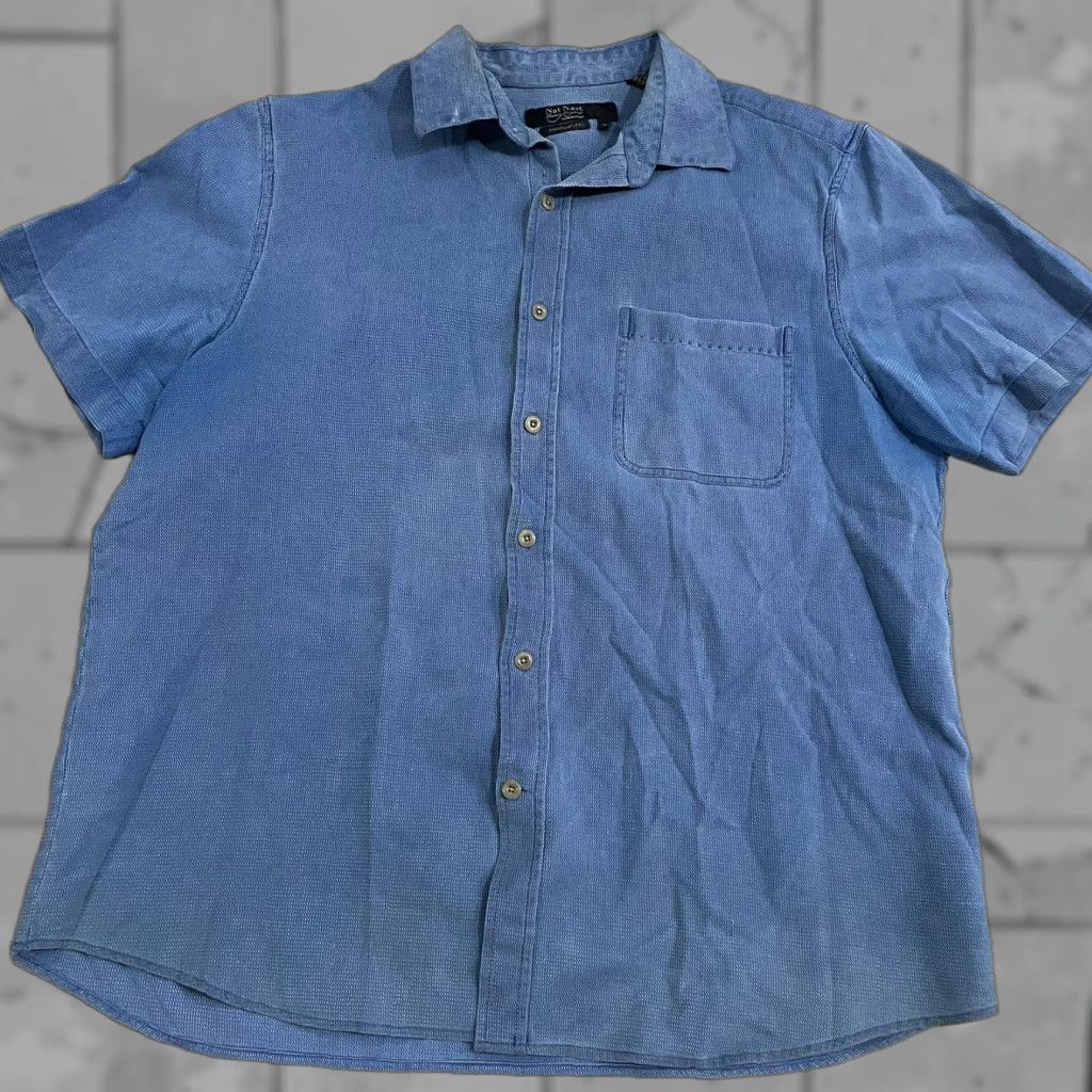 Nat Nast Nat Nast luxury originals Blue button down shirt American fit Mens Size M Size US M / EU 48-50 / 2 - 1 Thumbnail