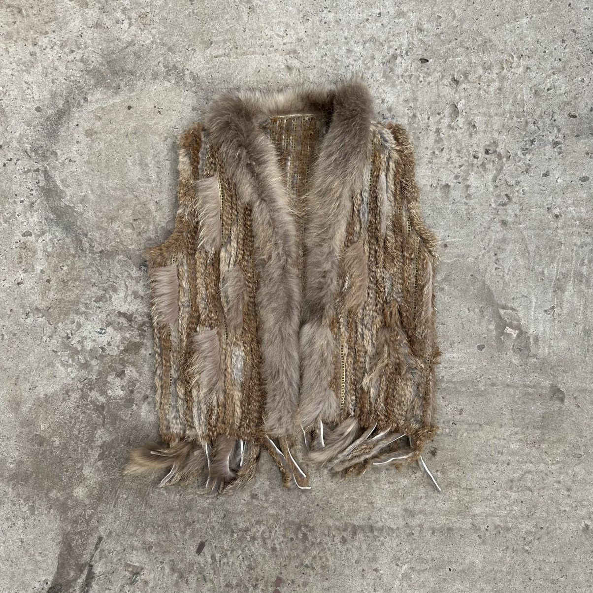 Issey Miyake × Japanese Brand Vintage Japanese Style Real Fur Vest Rabbit Y2K Hype Trend Size M / US 6-8 / IT 42-44 - 1 Thumbnail