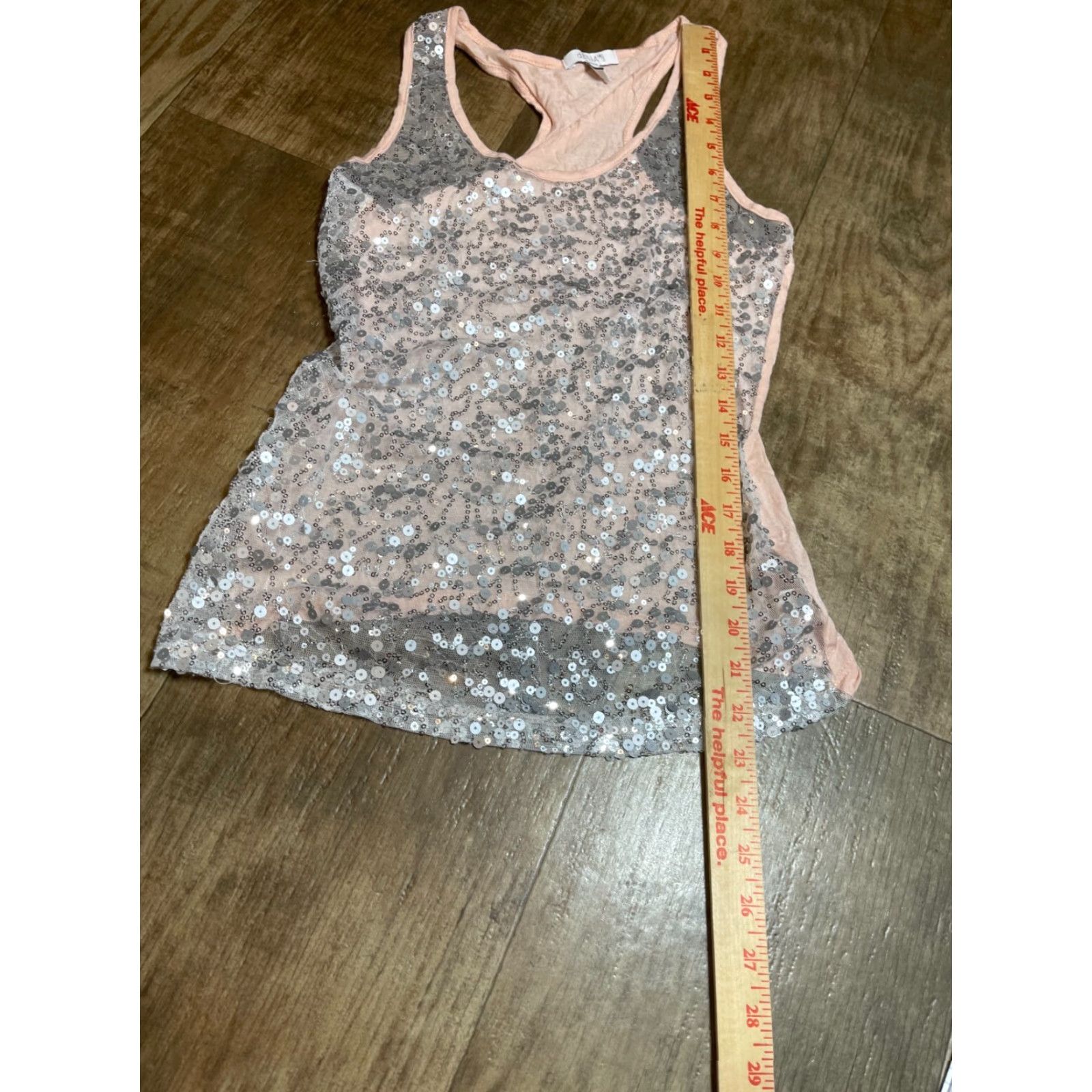 Vintage Delias Tank Womens XS Pink Sequins Sleeveless Top Size XS / US 0-2 / IT 36-38 - 2 Thumbnail