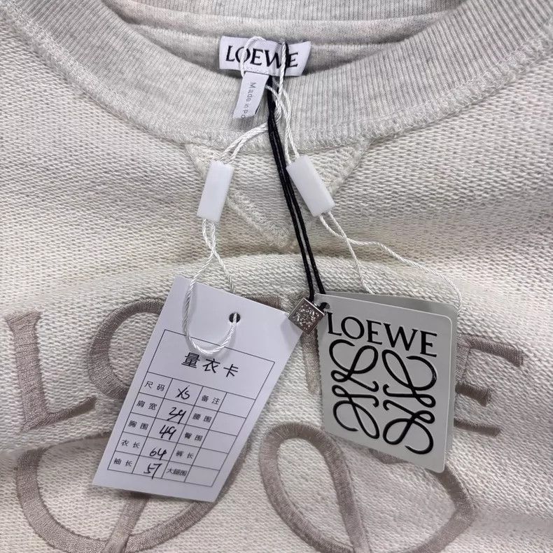 Loewe LOEWE Grey terry inverted chest embroidered Logo pullover Size XS / US 0-2 / IT 36-38 - 4 Thumbnail