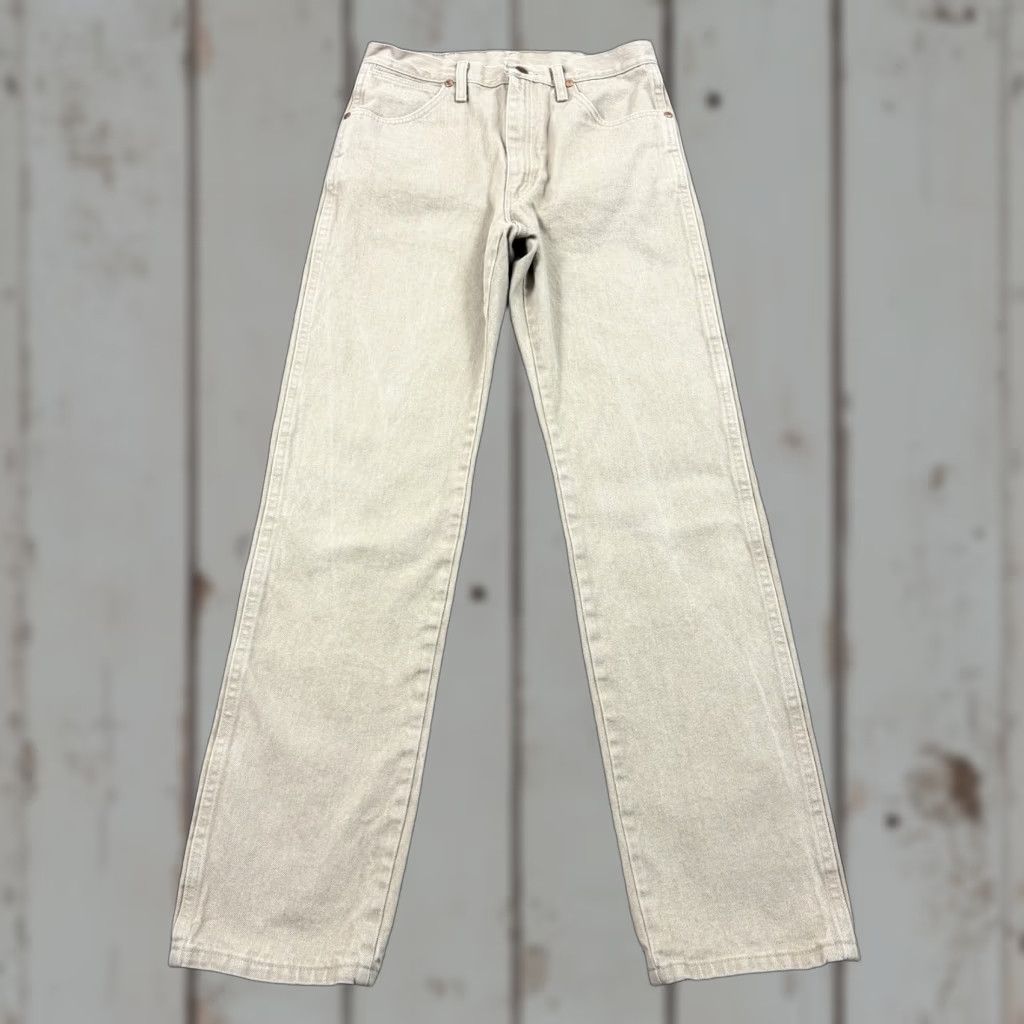 Wrangler VINTAGE Wrangler Jeans Mens 30 Beige Cowboy Cut Light Wash Denim Cotton 1013MWZ Wrangler Cowboy Cut Jeans Mens 30x34 28x33 Beige Cowboy Theme Mens Size US 30 / EU 46 - 1 Thumbnail