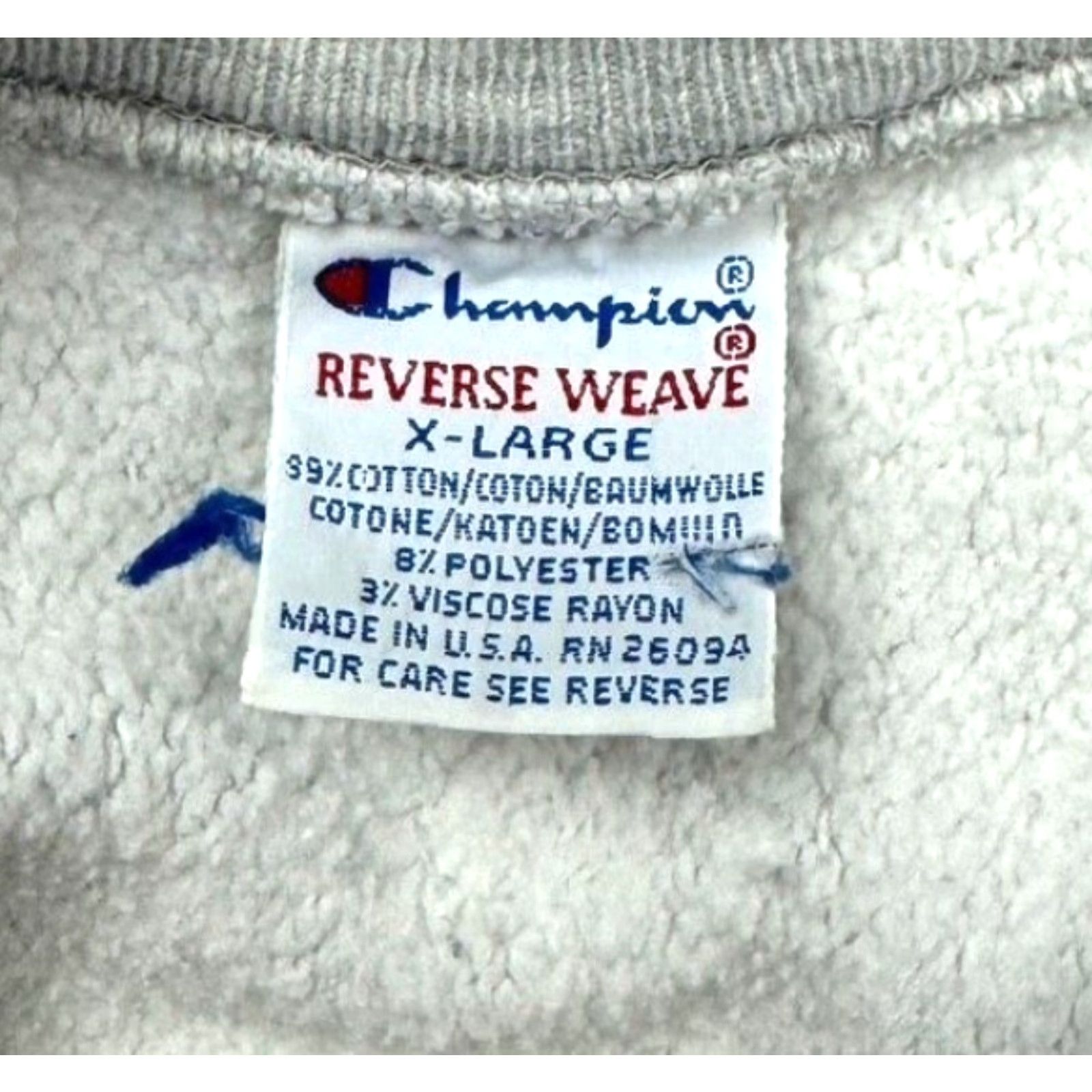 Champion VINTAGE Champion Sweatshirt Men XL Gray Reverse Weave US XL Size US XL / EU 56 / 4 - 3 Thumbnail