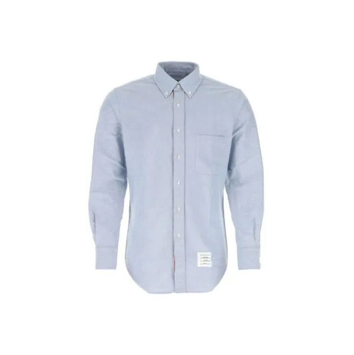 Thom Browne Thom Browne Light Blue Long Sleeve Shirt Size US S / EU 44-46 / 1 - 1 Thumbnail