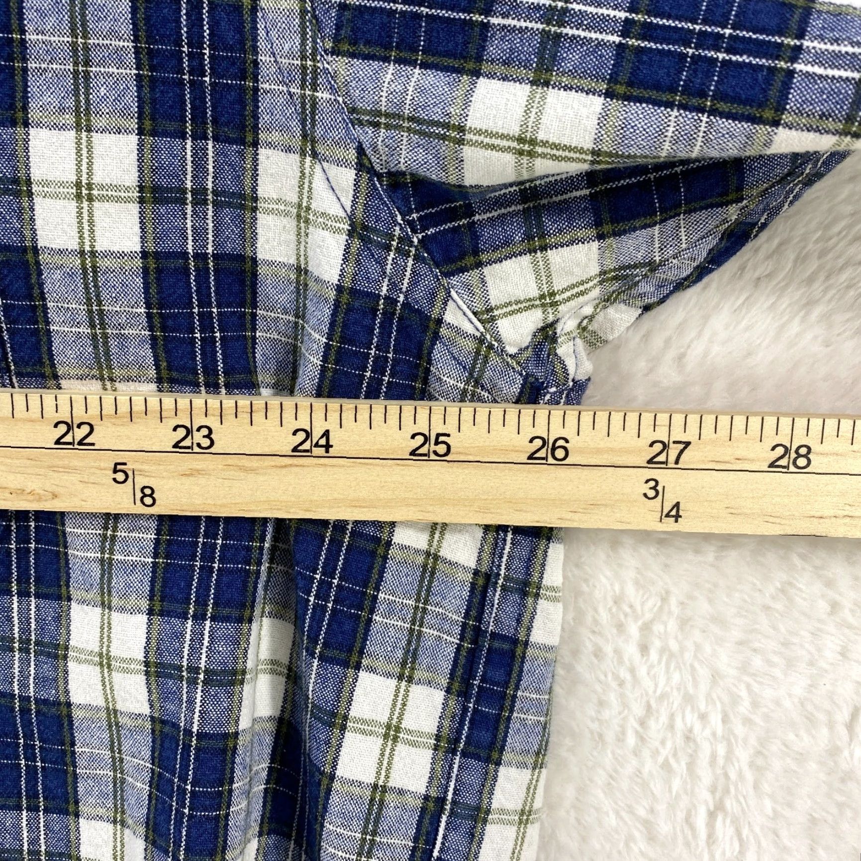 Eddie Bauer Eddie Bauer Long Sleeve Button Up Blue Plaid Shirt Mens XL Tall Button-Up Shirt XL Tall Blue White Cotton Eddie Bauer Men Size US XL / EU 56 / 4 - 5 Thumbnail
