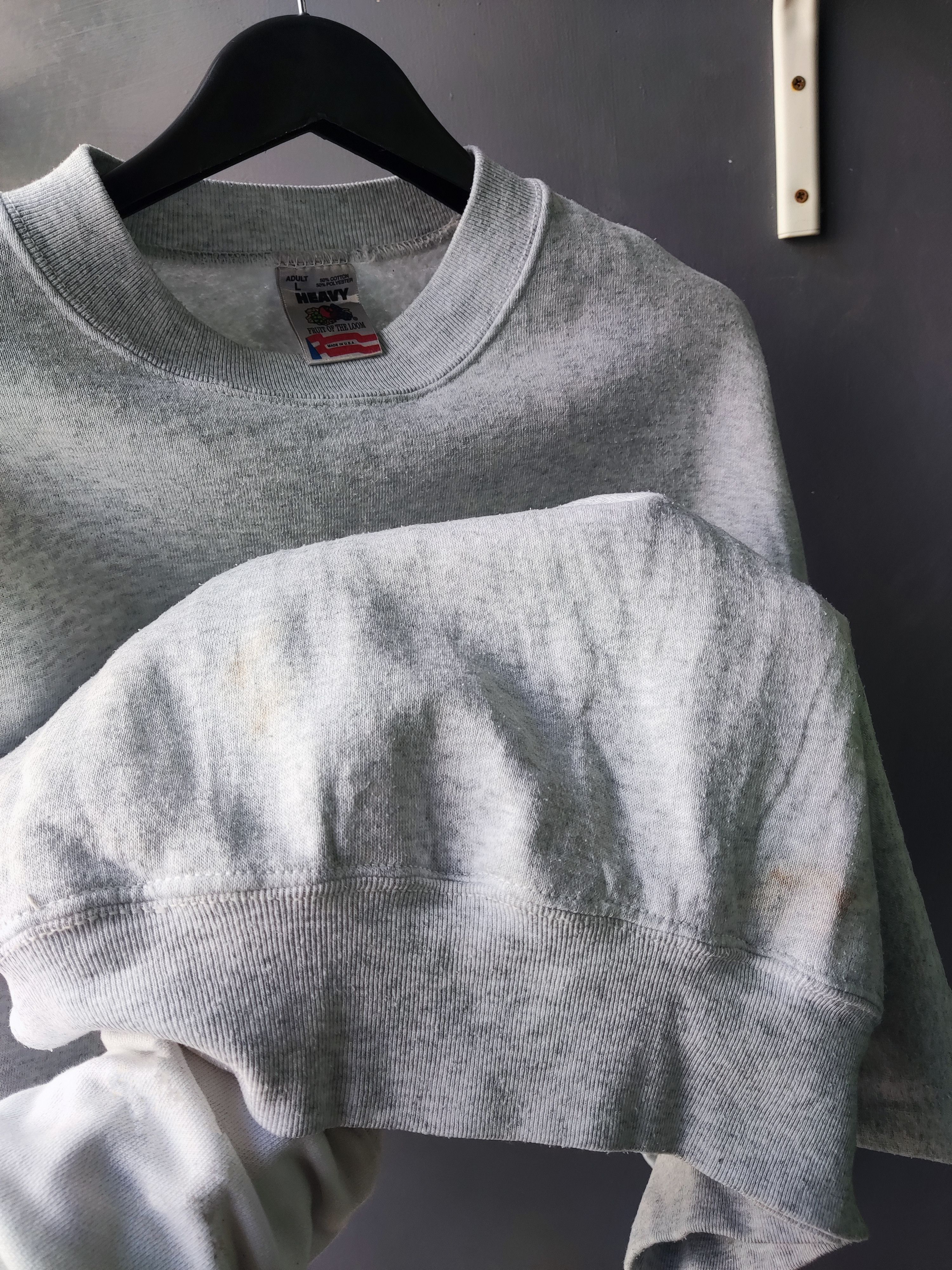 Fruit Of The Loom HEAVY FRUIT OF THE LOOM 90s Sweater 1990's Size US L / EU 52-54 / 3 - 2 Thumbnail