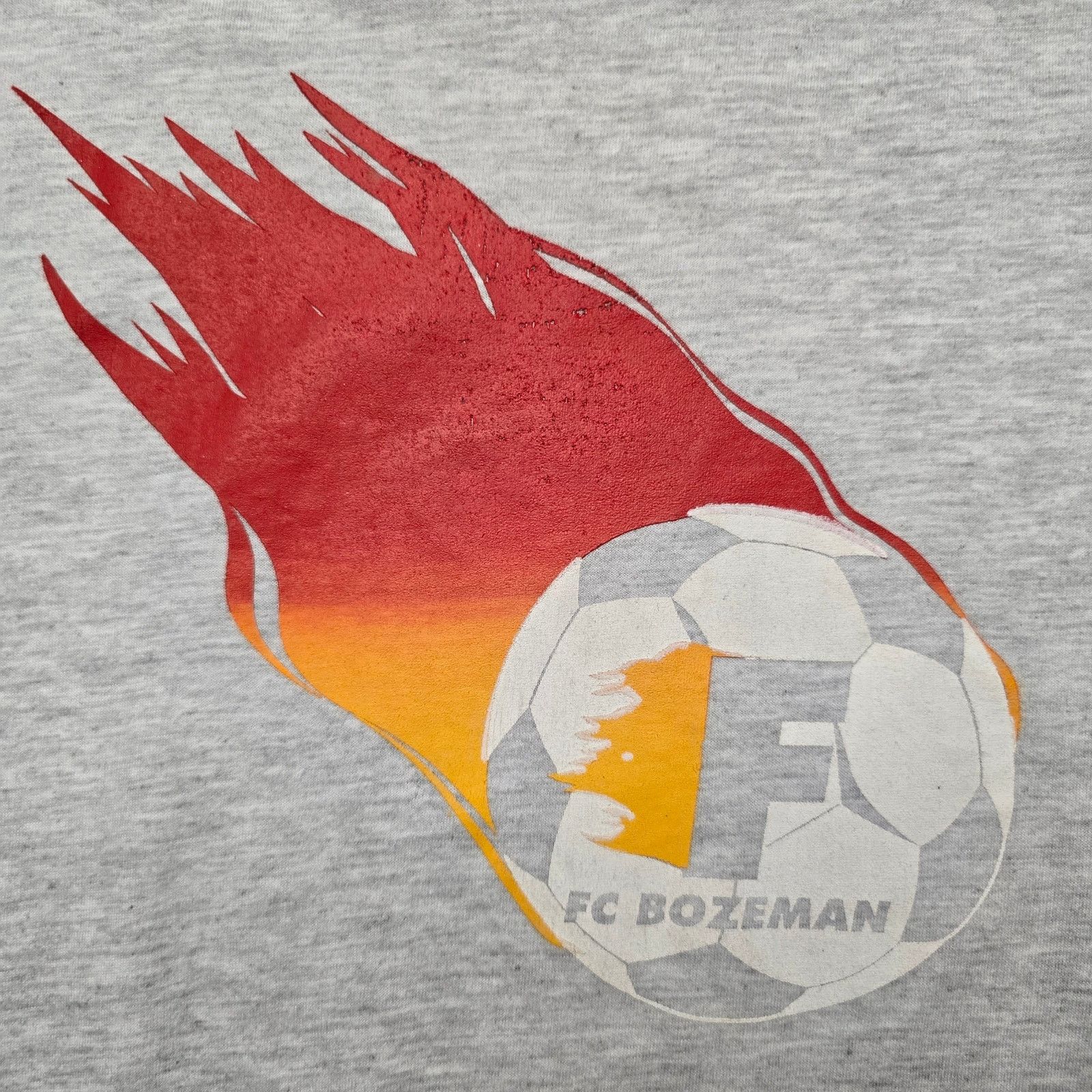 Vintage Vintage Soccer Shirt Jerzees FC Bozeman Gray Large Tee Size US L / EU 52-54 / 3 - 2 Thumbnail