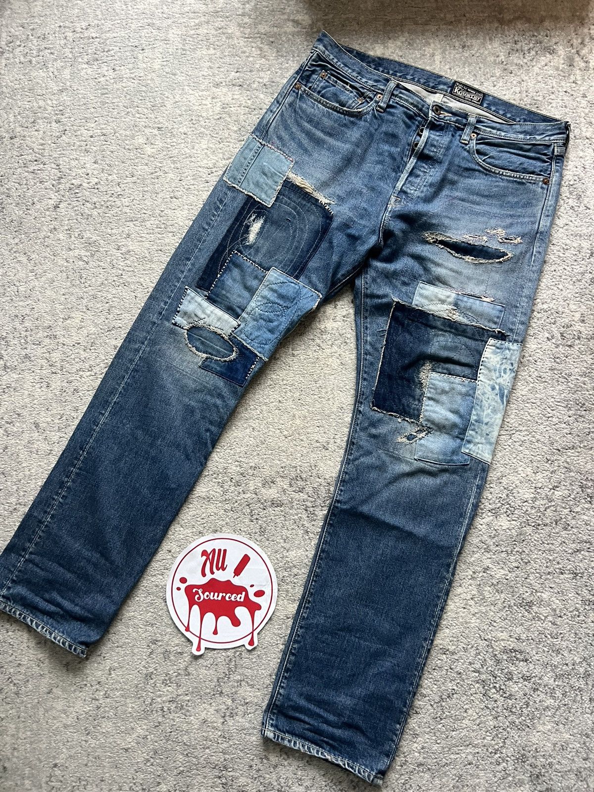 Kapital Kapital 14oz Denim Dixie Monkey Cisco Jeans Size US 36 / EU 52 - 1 Thumbnail