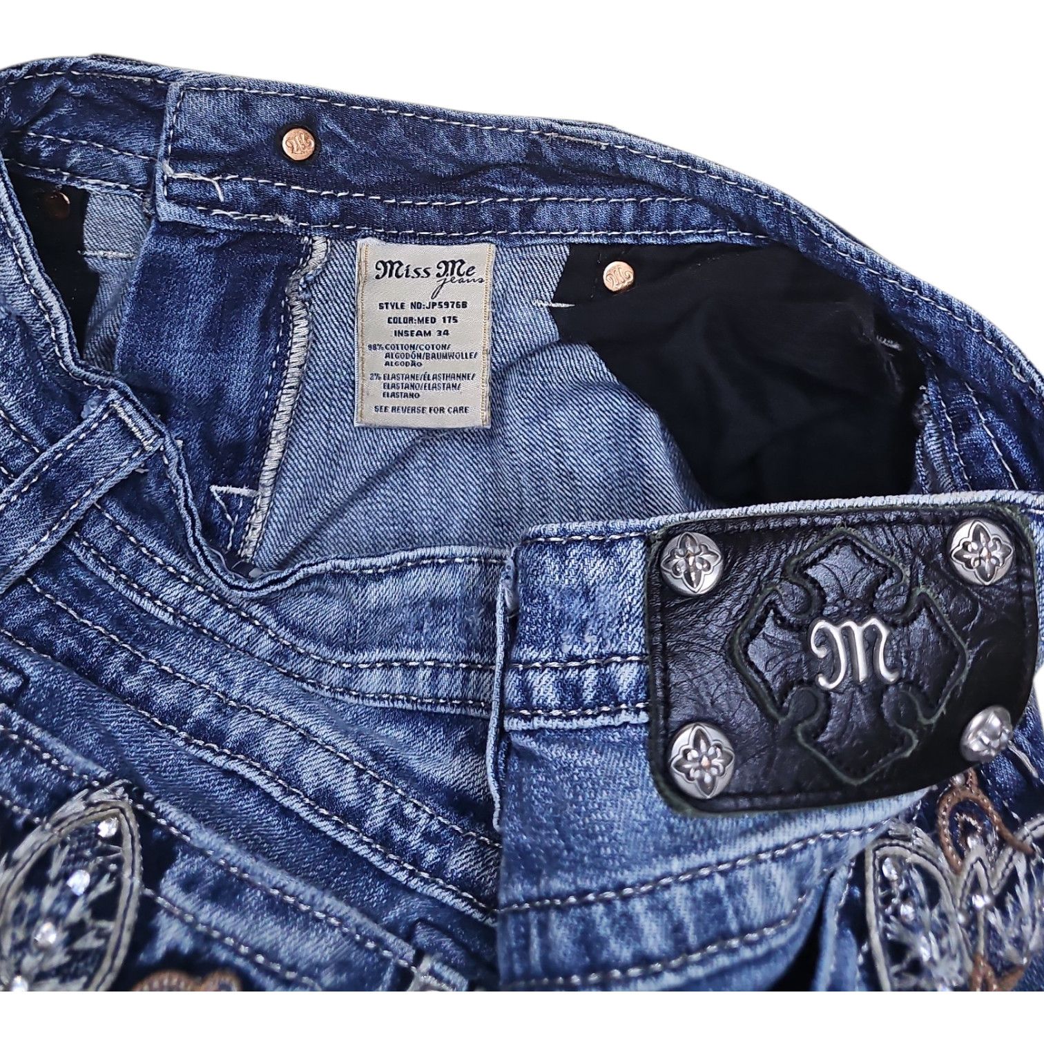 Miss Me Miss Me Signature Boot Jeans Size 28 Inseam 34 Size 28" / US 6 / IT 42 - 5 Thumbnail