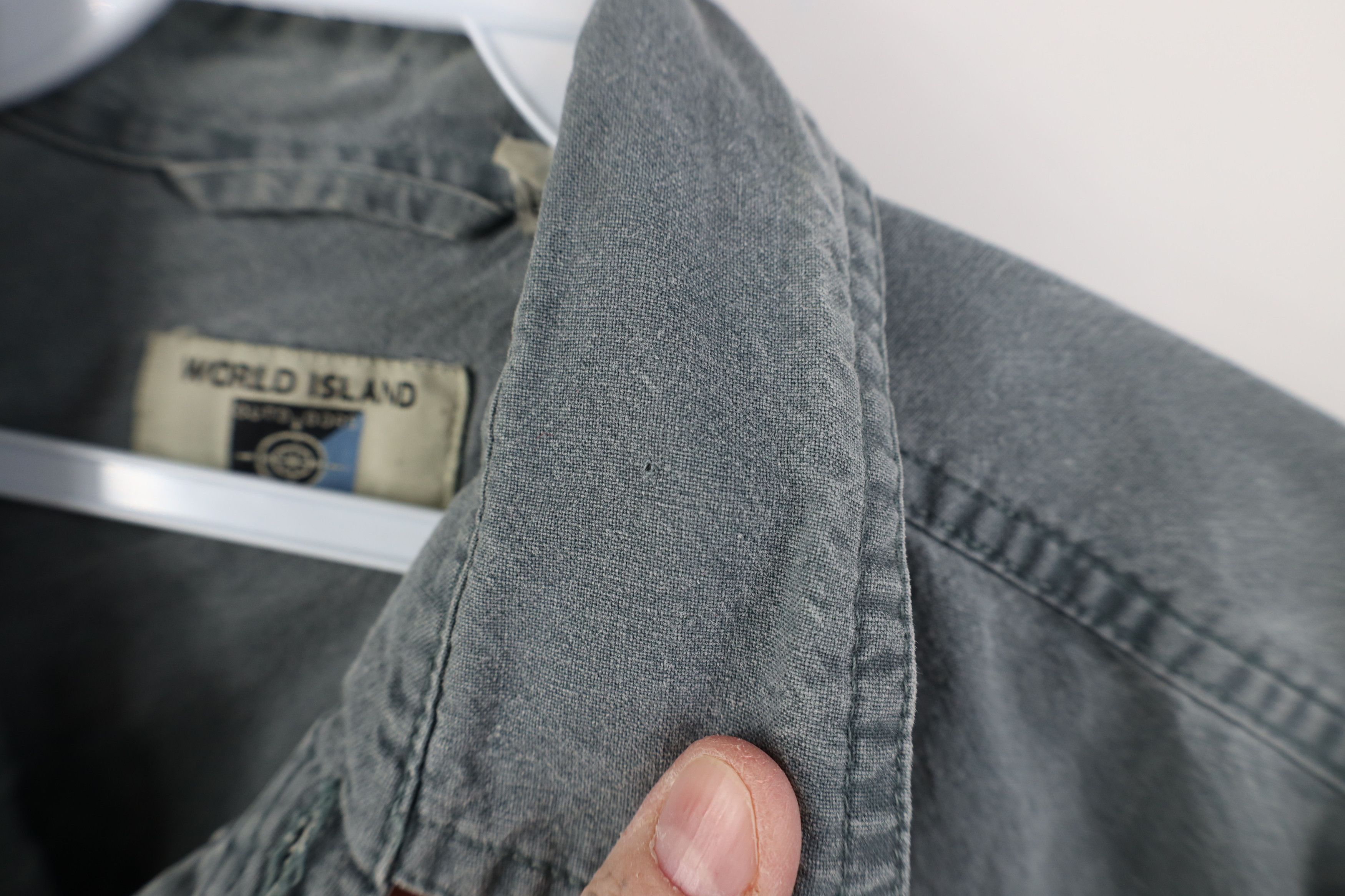 Vintage Vintage 90s Streetwear Stonewash Collared Button Shirt Green Size US M / EU 48-50 / 2 - 4 Thumbnail