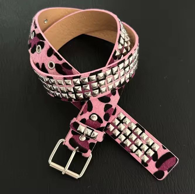 Japanese Brand Pink Leopard Belt 110 cm Size ONE SIZE - 4 Thumbnail