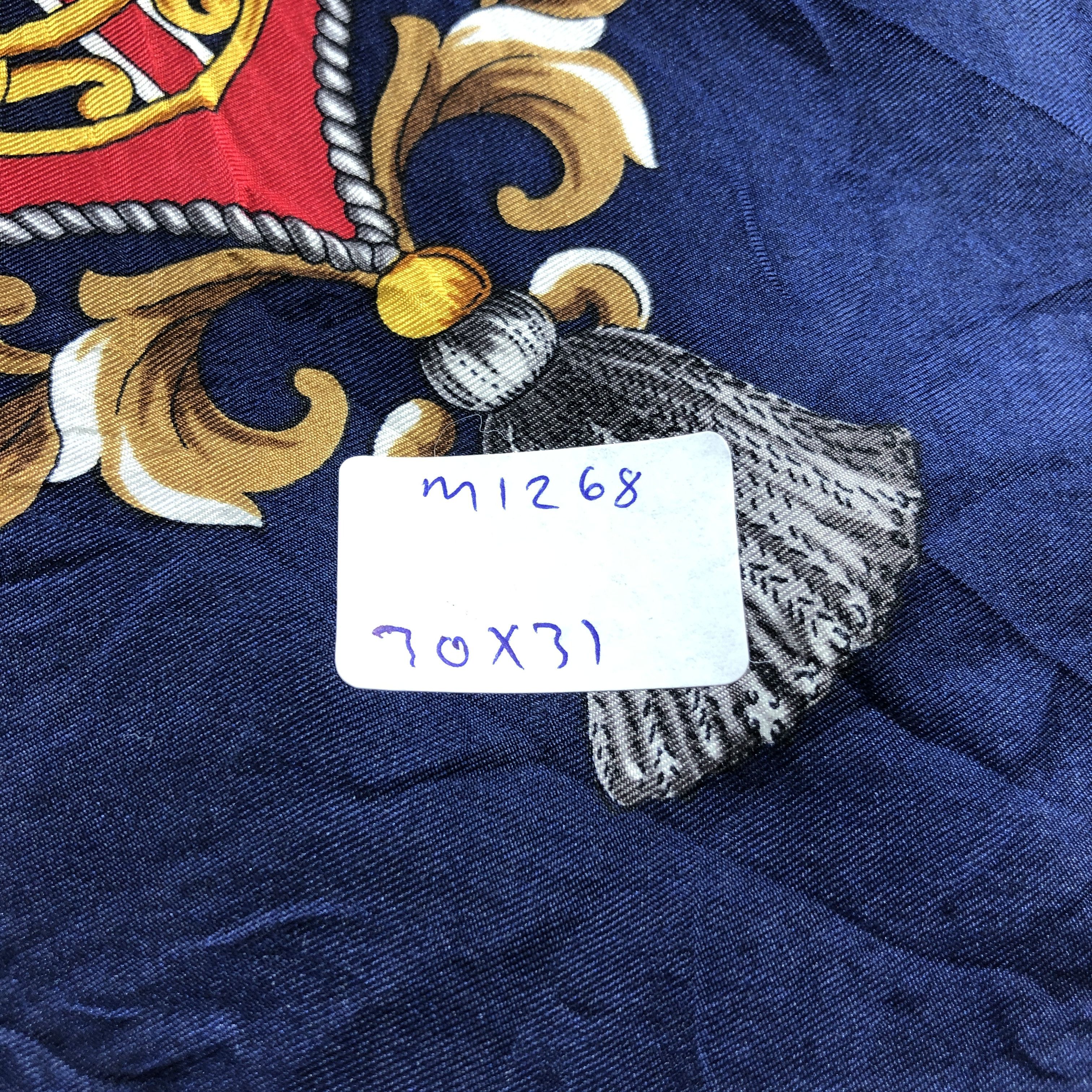 Japanese Brand Vintage Jasmine Moreira Tassel Silk Scarf M1268 Size ONE SIZE - 9 Thumbnail