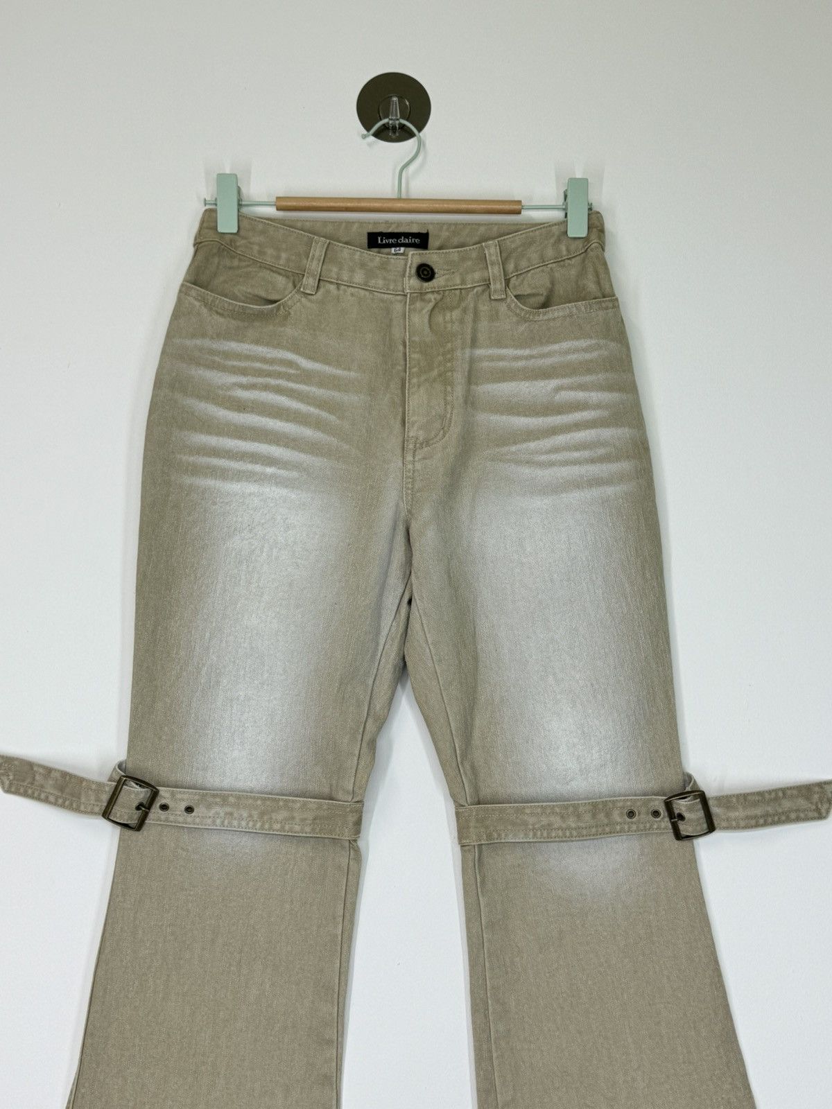 Hysteric Glamour × Japanese Brand × Vintage Flare Livre Claire Stretch Bondage Tornado Mart Style Size US 26 / EU 42 - 3 Thumbnail