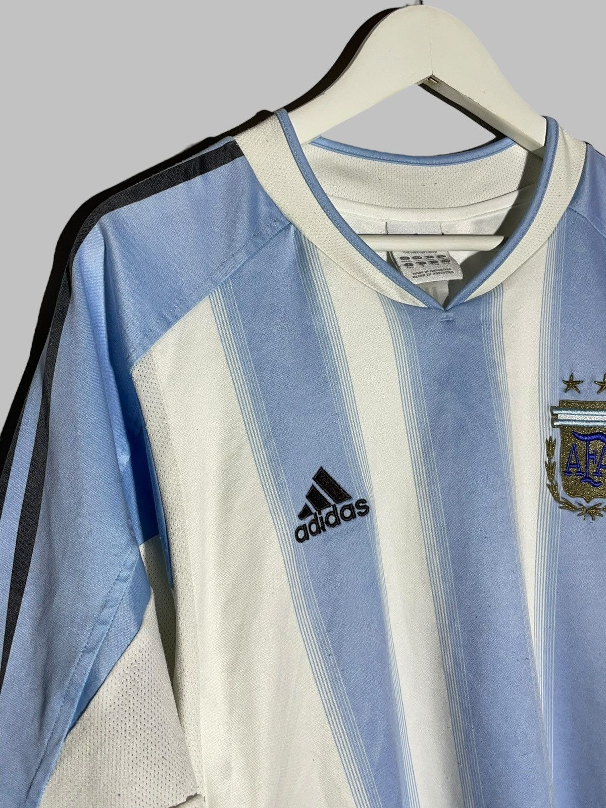 Adidas × Vintage National Team Argentina Adidas 2004 Home Vintage Jersey Size US L / EU 52-54 / 3 - 4 Thumbnail