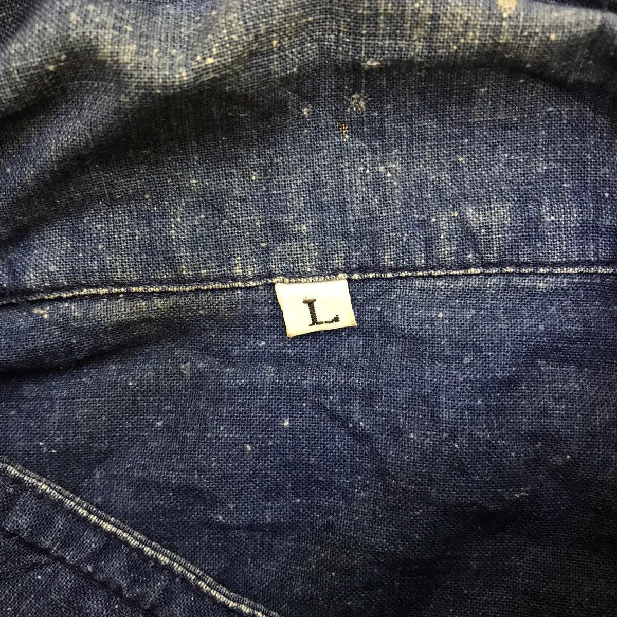 Vintage Vintage 80’ JAPAN PURE NATURAL INDIGO Distress Denim Jeans Size US L / EU 52-54 / 3 - 4 Thumbnail