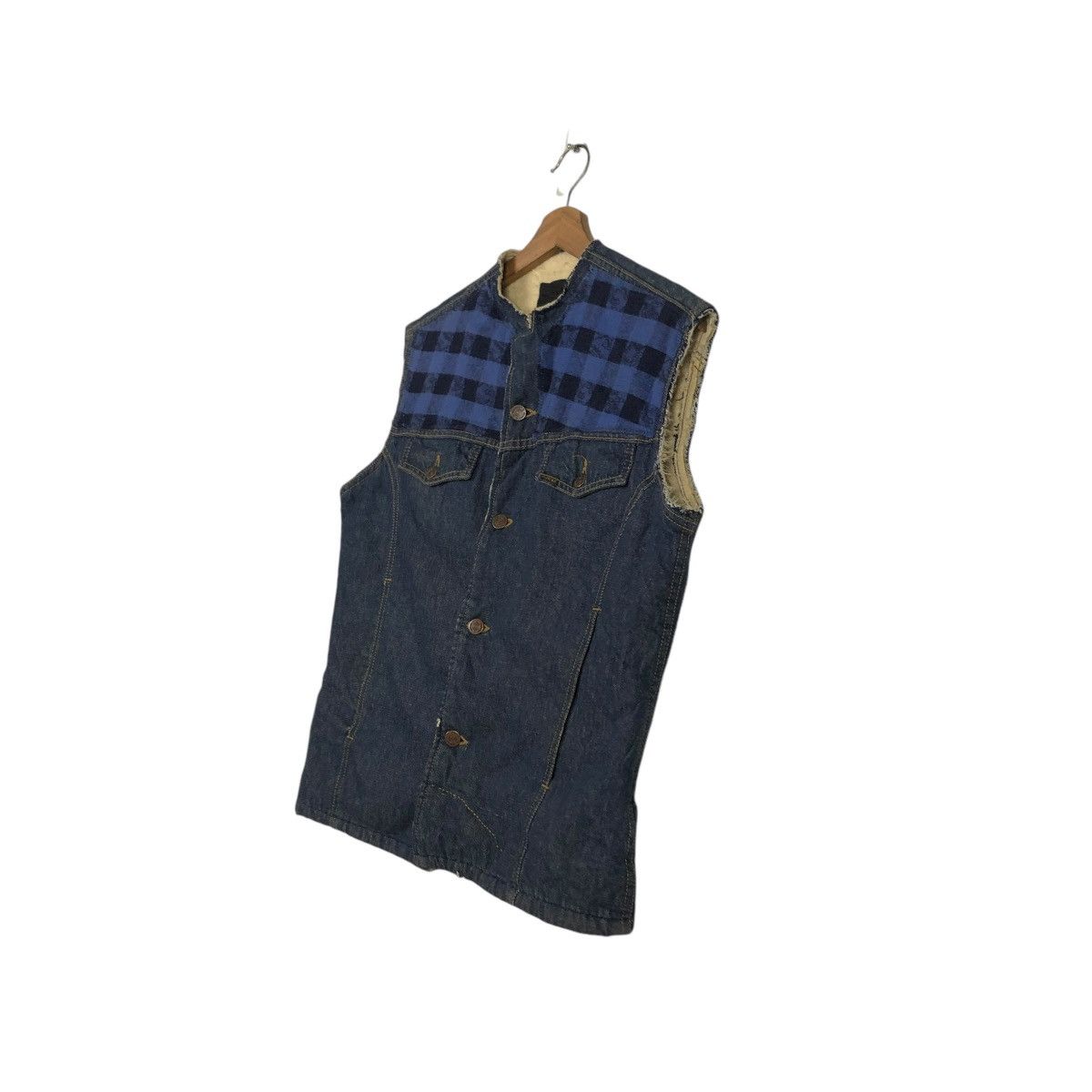 Vintage 🔥VINTAGE DENIM CHORE VEST JACKET ROEBUCKS ISSEY MIYAKE Size US M / EU 48-50 / 2 - 4 Thumbnail