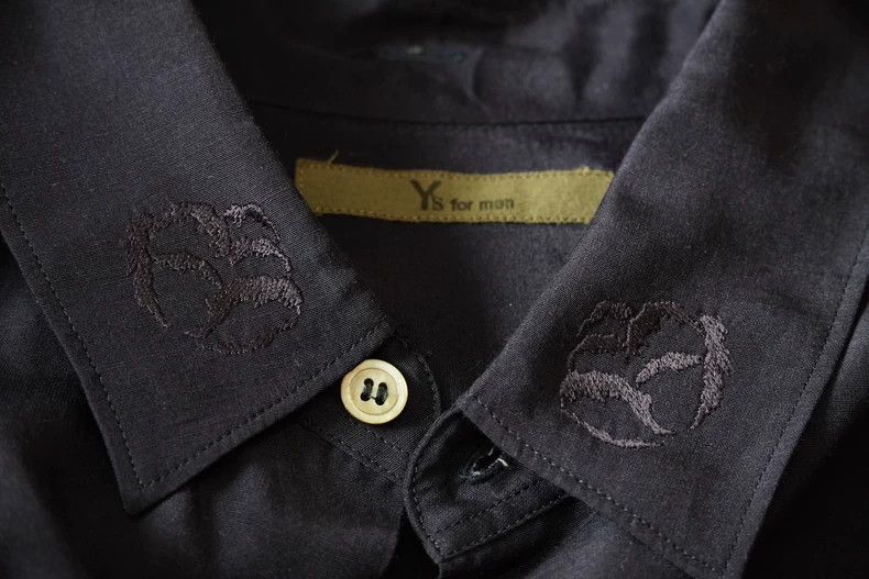Yohji Yamamoto Yohji Yamamoto size os Floral embroidered silk-cotton-blen Size US M / EU 48-50 / 2 - 1 Thumbnail