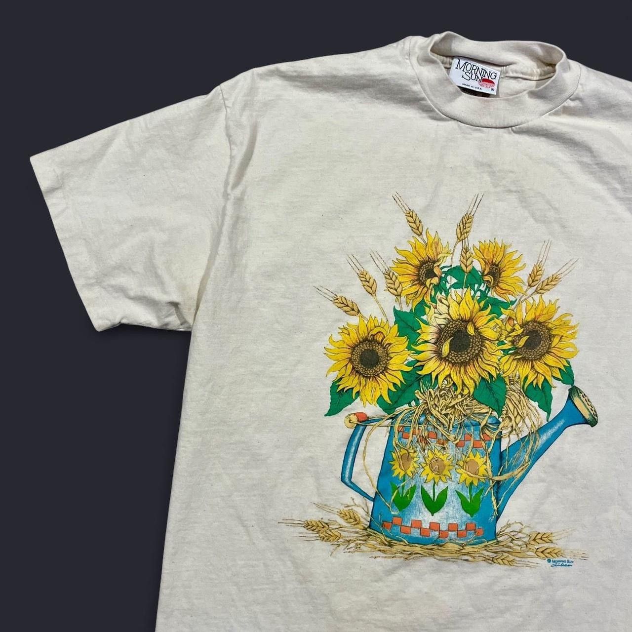 Vintage Vintage 90’s Sunflower Gardening Nature T-Shirt Size US XL / EU 56 / 4 - 2 Thumbnail