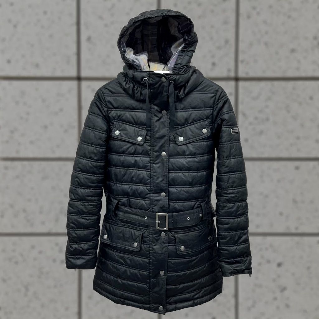 Barbour Barbour Barbour International Reflector Baffle Fibre Down Quilt Coat Jacket Sz UK10 USA6 Women M Black Quilted Down Coat Size M / US 6-8 / IT 42-44 - 1 Thumbnail
