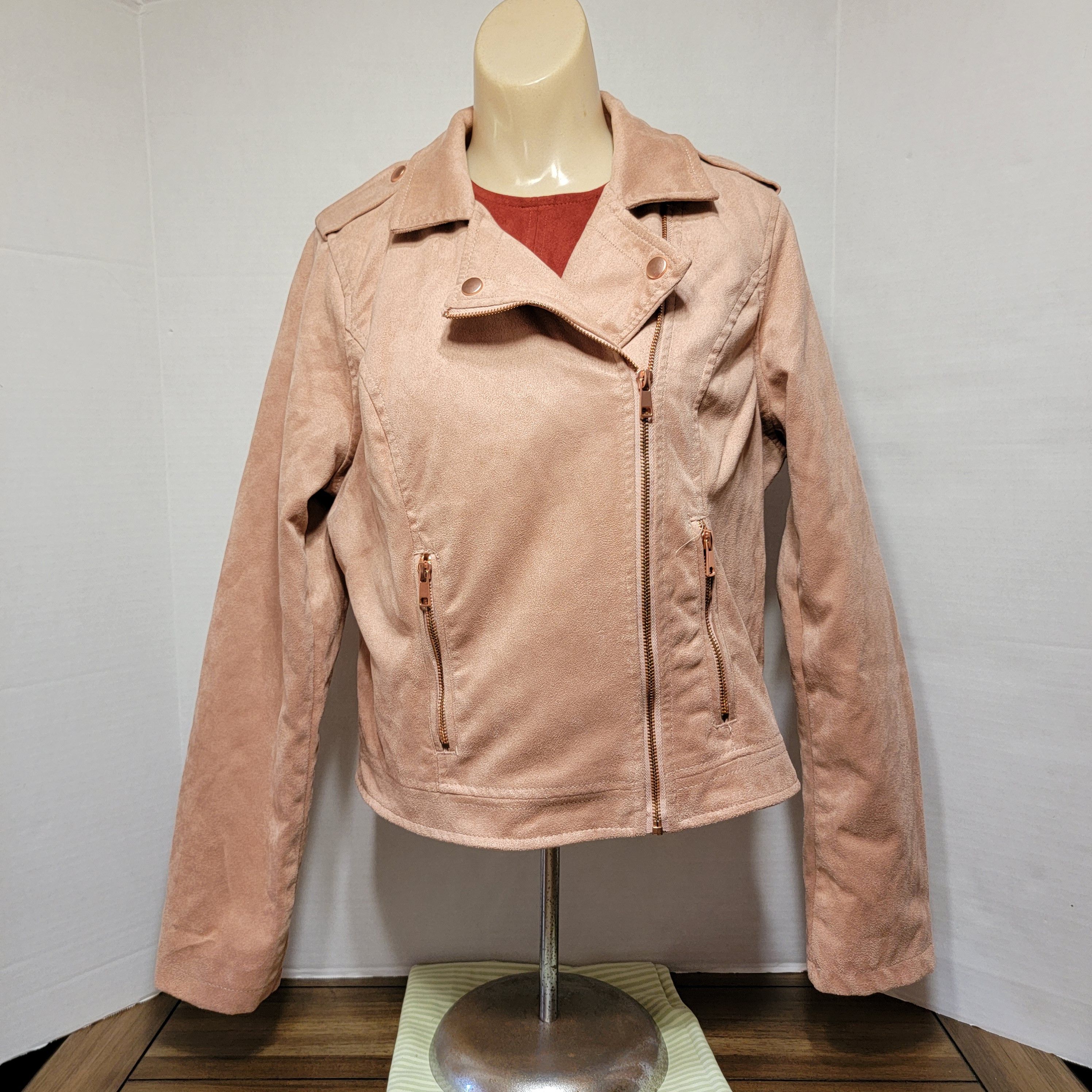 Peach suede jacket best sale