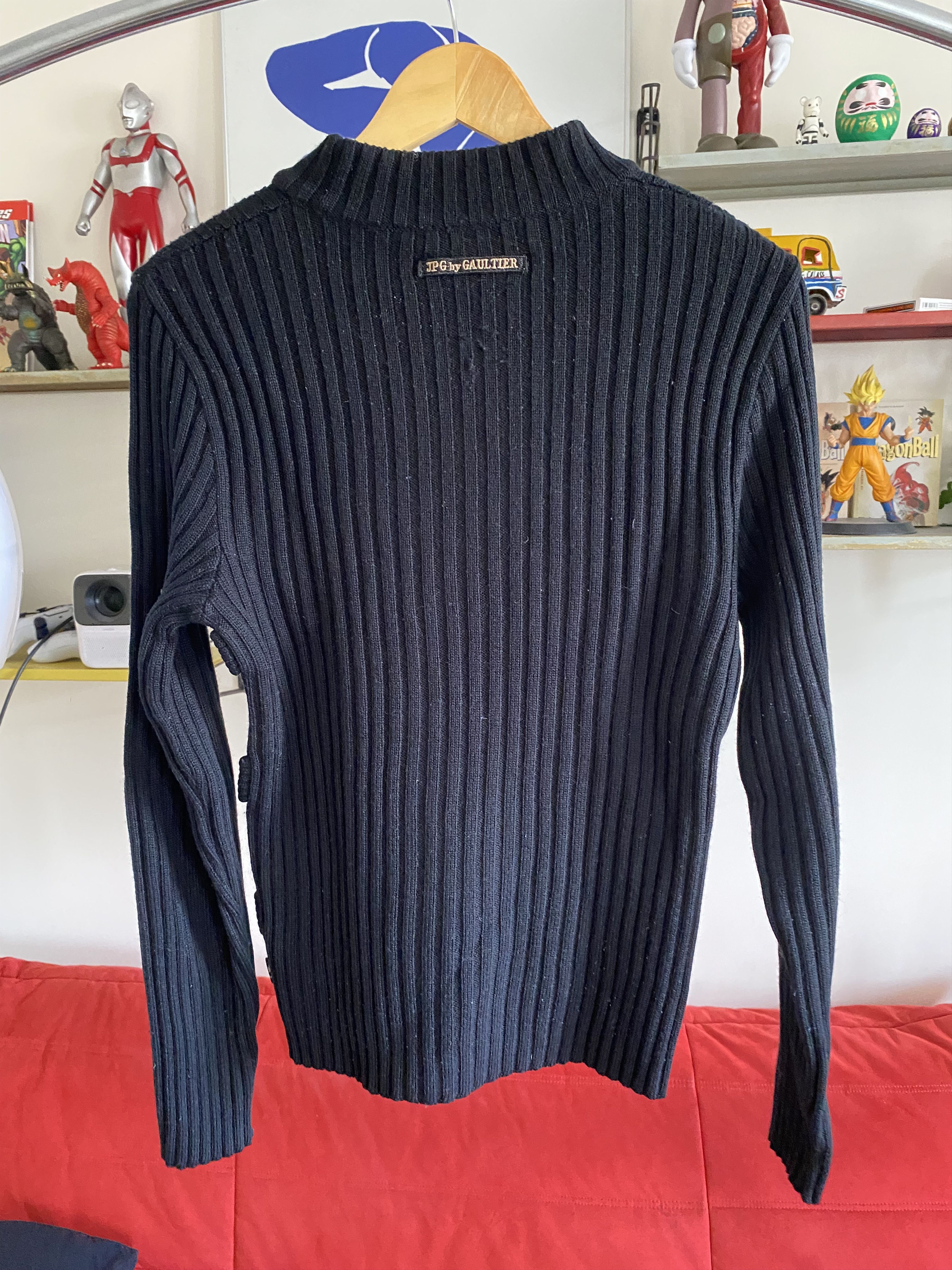Jean Paul Gaultier 90'S JPG BLACK KNIT BANDAGE Size US M / EU 48-50 / 2 - 3 Thumbnail